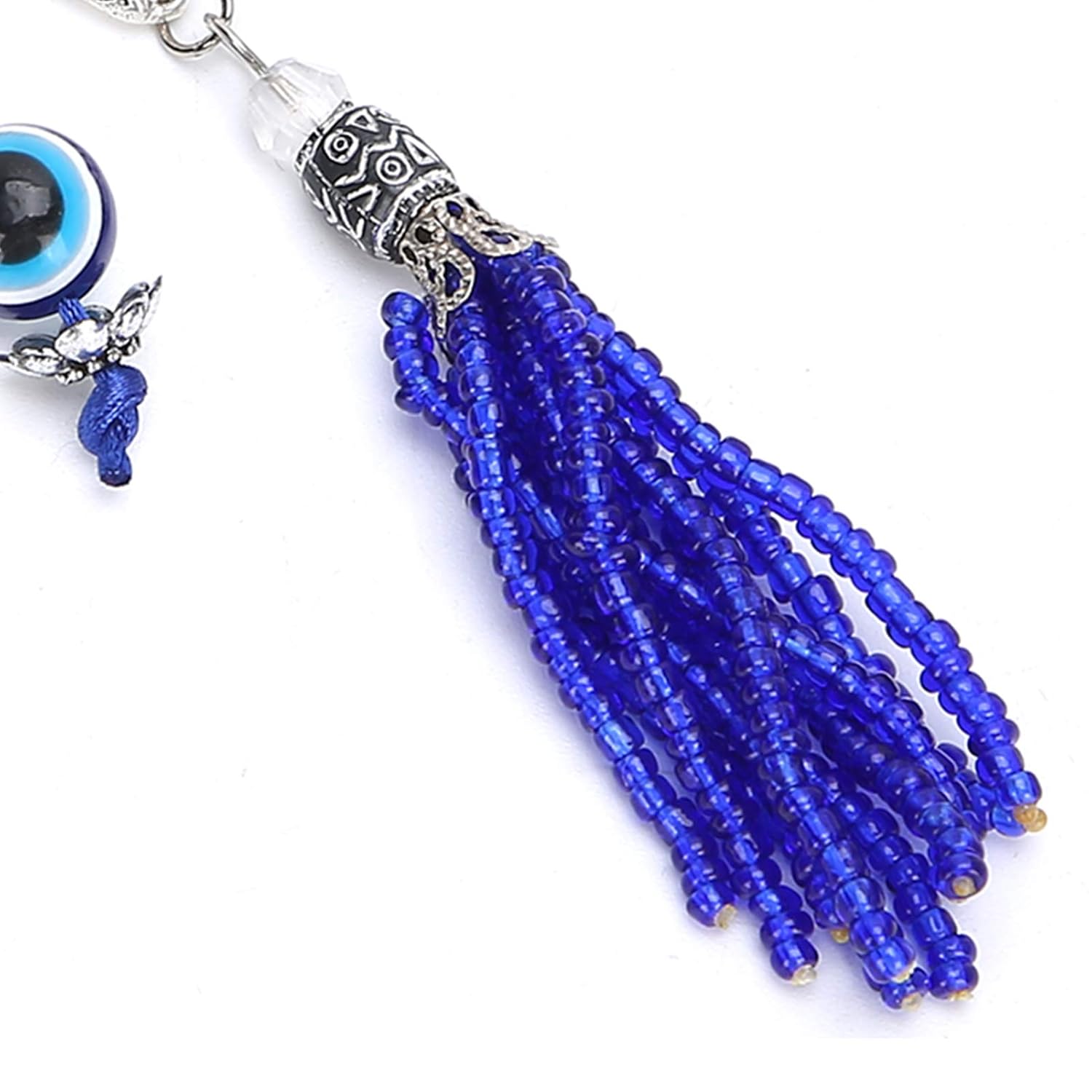 Turkish Evil Eye Keychain, Turkish Eye Shaped Keychain Pendant Turkish Blue Evil Eye Keychain Charms Pendants Fashionable Key Ring Blue Good Luck Key Holder Gift Car Hanging Decoration, Default, - Image 10