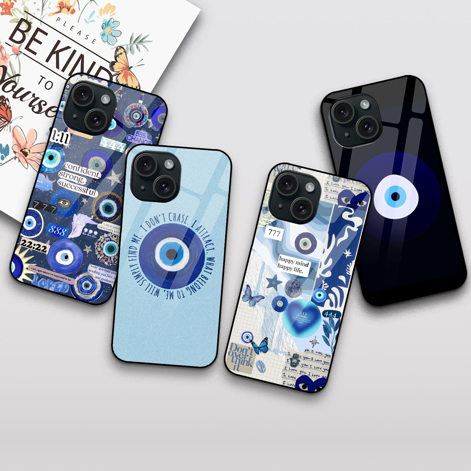 COLORflow Back Cover case Compatible with iPhone 15 | Evil Eye Charm Customized | Shockproof TPU Bumper with Camera Protection Back Cover Compatible with iPhone 15 - Image 4