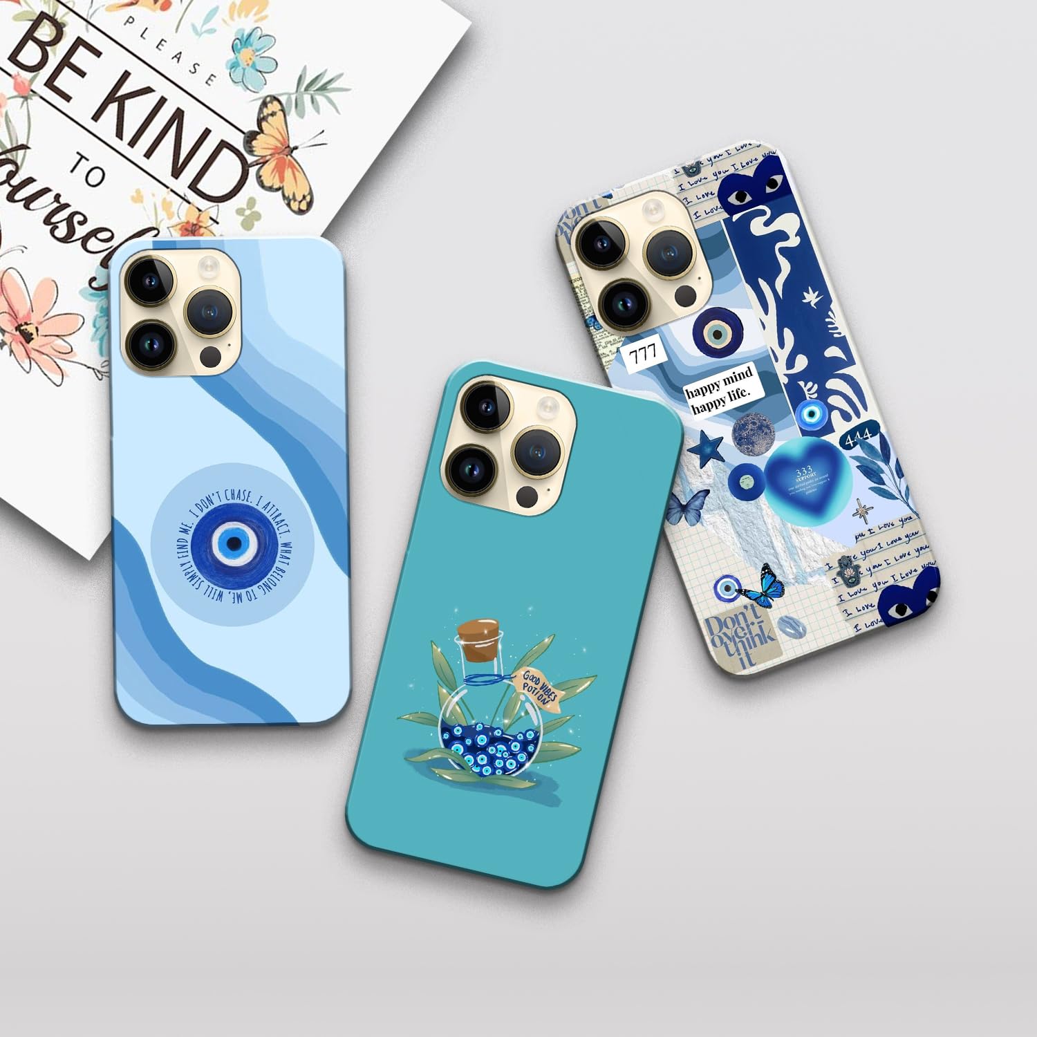 COLORflow Back Cover Compatible with iPhone 14 Pro Max | Evil Eye Charm Color Customized Back Cover Compatible with iPhone 14 Pro Max - Image 4