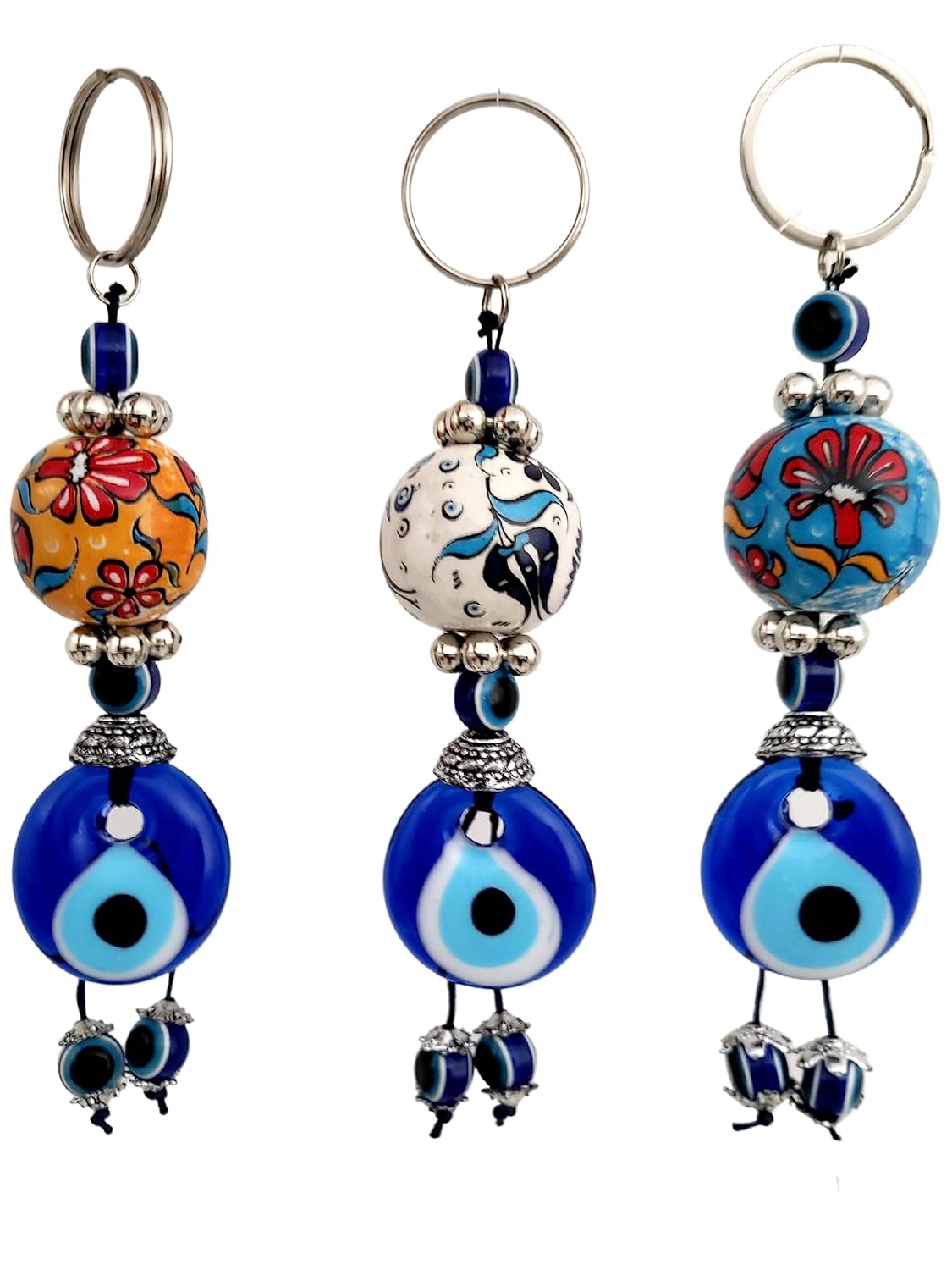 Erbulus Turkish Evil Eye Keychain Set Of 3 Turkish Gifts Unisex - Image 2