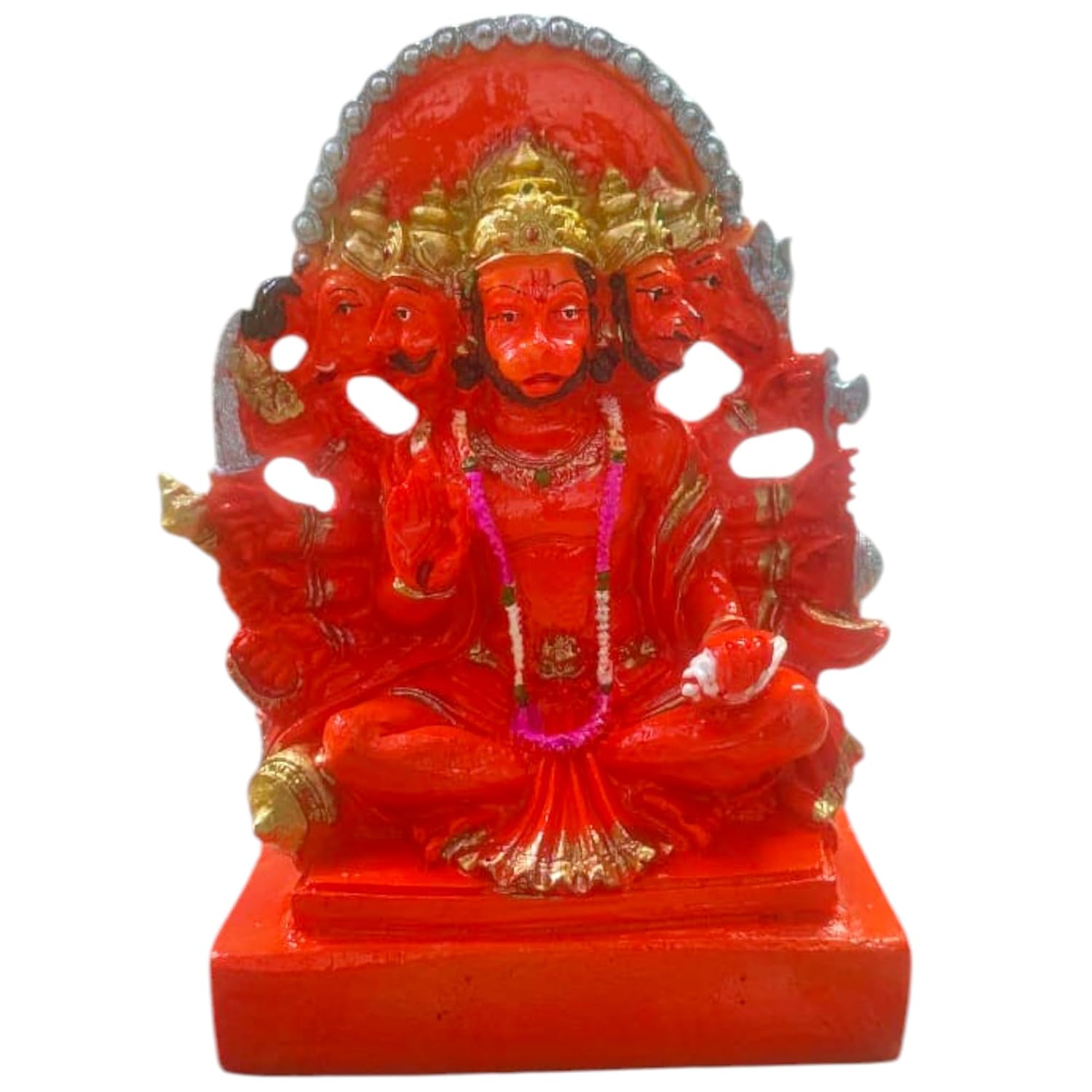 Best Looking Good Hanuman Ji Murti Panchmukhi Hanuman for Door Entrance Temple Home & Office Decor Living Room Decoration Gift for New House Warming ceramony bajarangbali Balaji Idol Evil Eye - Image 9