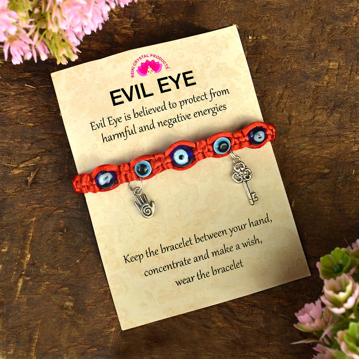 Reiki Crystal Products Evil Eye Band, Evil Eye Bracelets for Couple, Evil Eye Band Bracelet, Evil Eye Macrame Thread Adjustable Cord to Avoid Negative Energy - Image 6