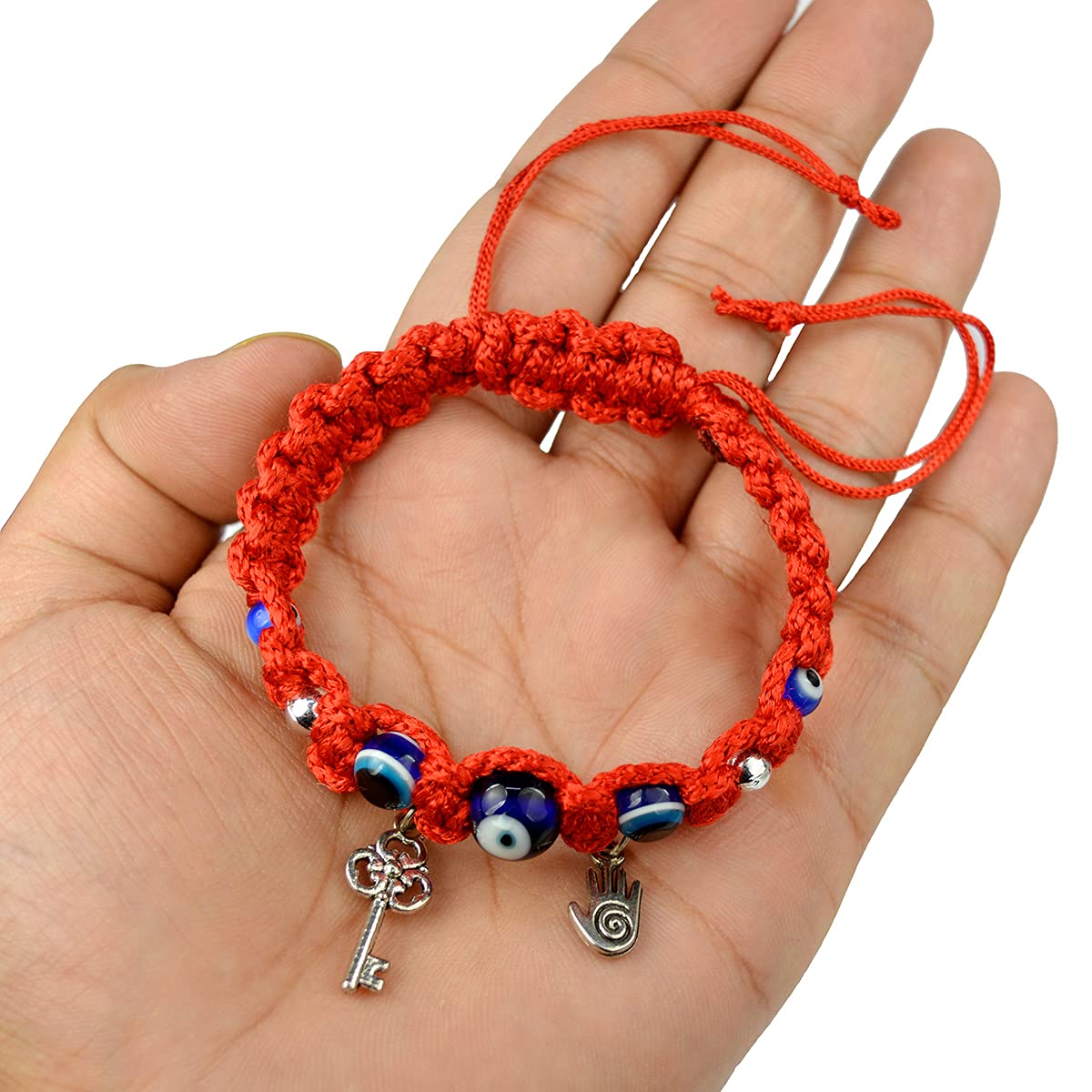 Reiki Crystal Products Evil Eye Band, Evil Eye Bracelets for Couple, Evil Eye Band Bracelet, Evil Eye Macrame Thread Adjustable Cord to Avoid Negative Energy - Image 3