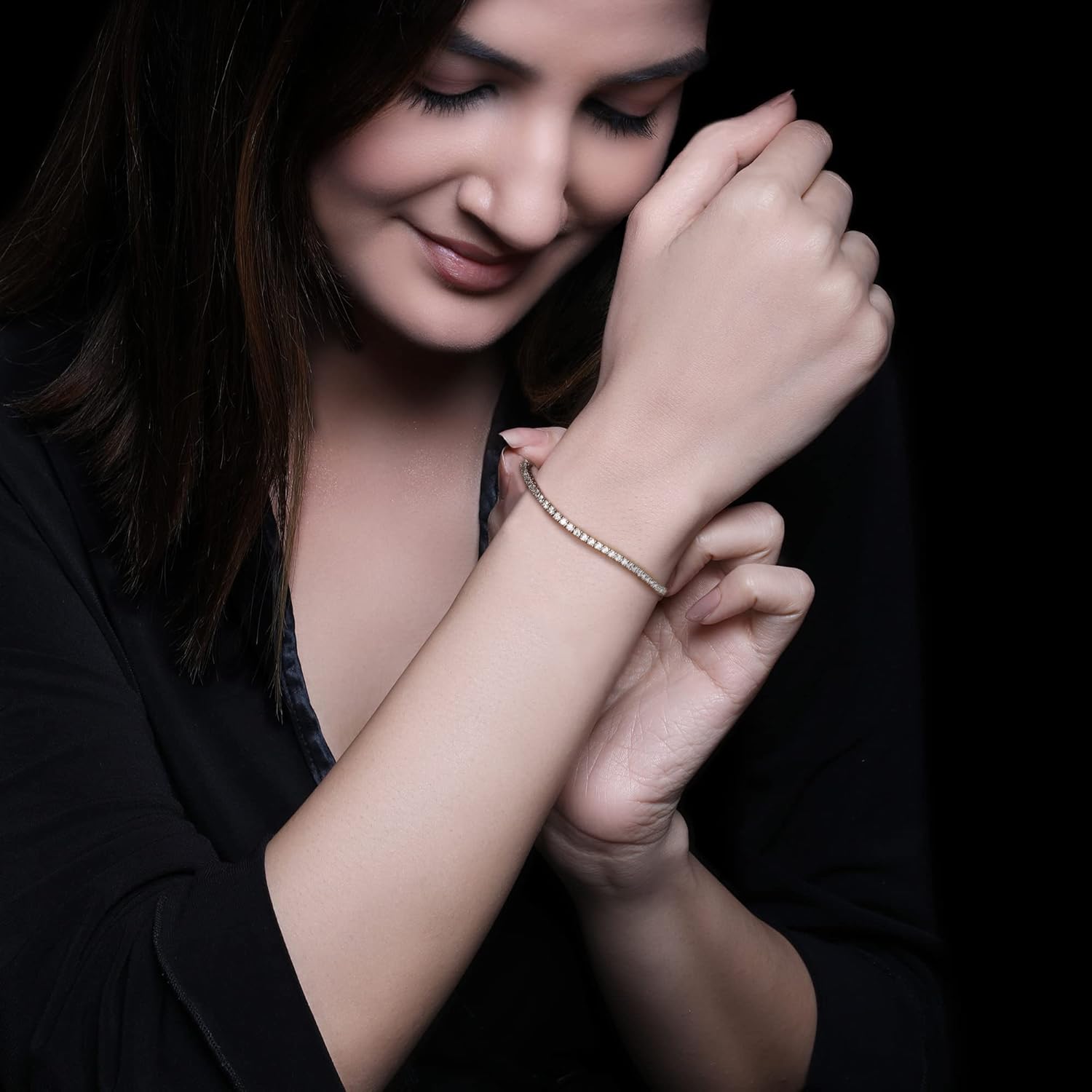 GIVA 925 Silver Zircon Tennis Bracelet|Gifts for Women and Girls | With Certificate of Authenticity and 925 Stamp | 6 Month Warranty - Image 3