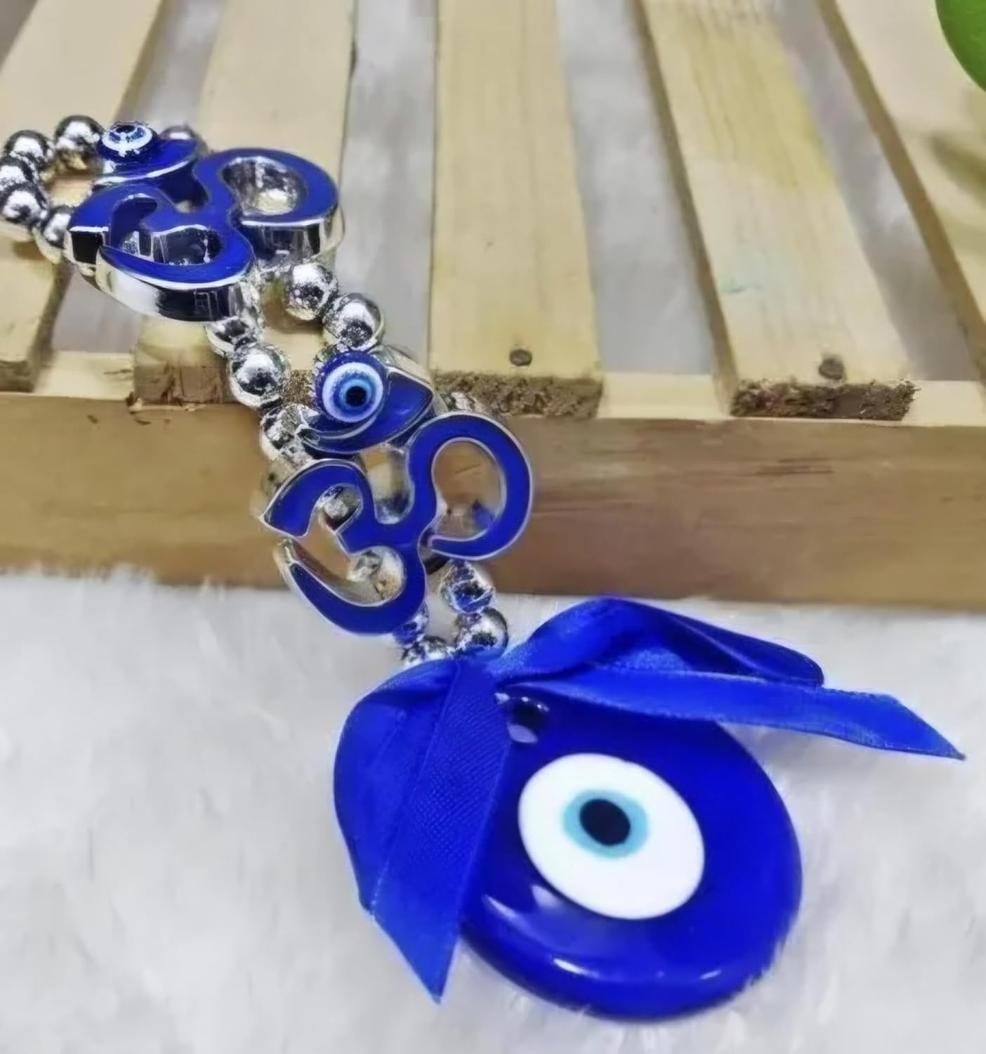 DT DECTONE Combo of 2 Lucky Evil Eye Nazar Battu, Big Om Evil Eye and Medium Om, Lucky Nazar Battu for Home Protection, Good Luck Charm and Prosperity at Office & Home - Image 6