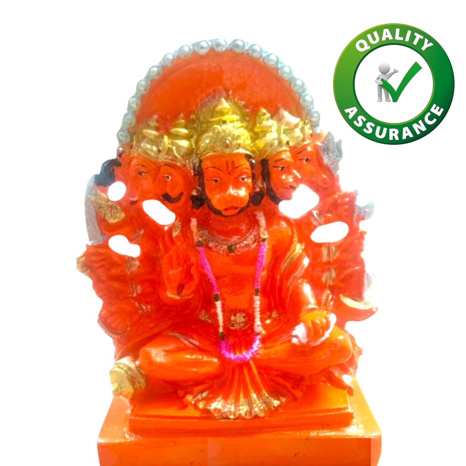 Best Looking Good Hanuman Ji Murti Panchmukhi Hanuman for Door Entrance Temple Home & Office Decor Living Room Decoration Gift for New House Warming ceramony bajarangbali Balaji Idol Evil Eye - Image 3