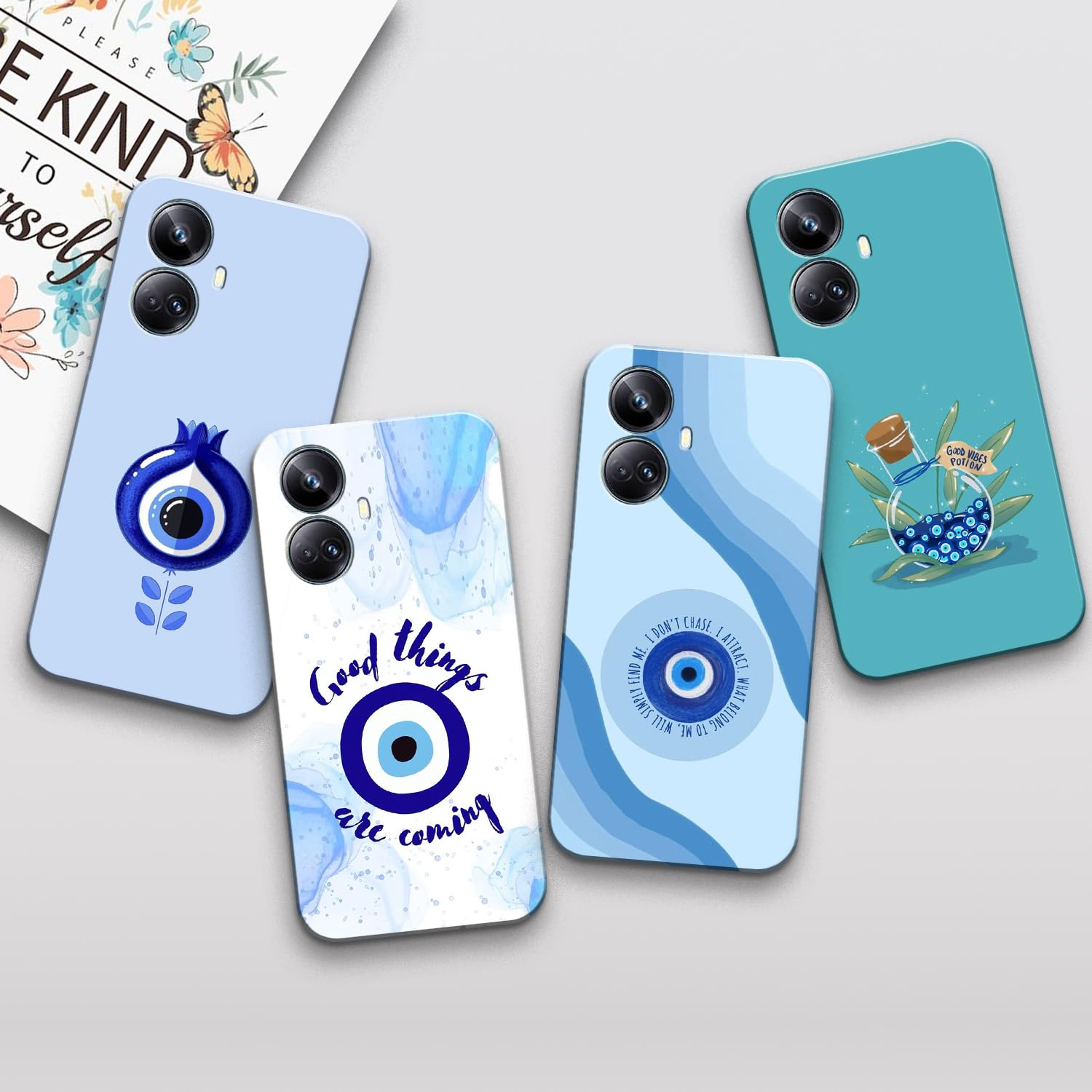 COLORflow Back Cover case Compatible with Realme 10 Pro Plus | Evil Eye Charm Customized Customized Back Cover Compatible with Realme 10 Pro Plus - Image 2