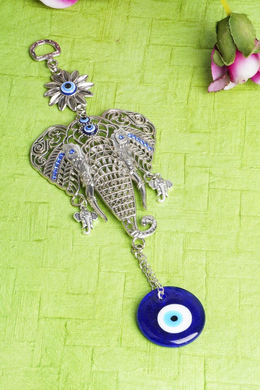 DT DECTONE Turkish Evil Eye Nazar Battu Hanging Protection And Blessing From Negative Energy Lucky Pendant Hanging Ornament Amulet For Car, Home & Office, Blue - Image 3