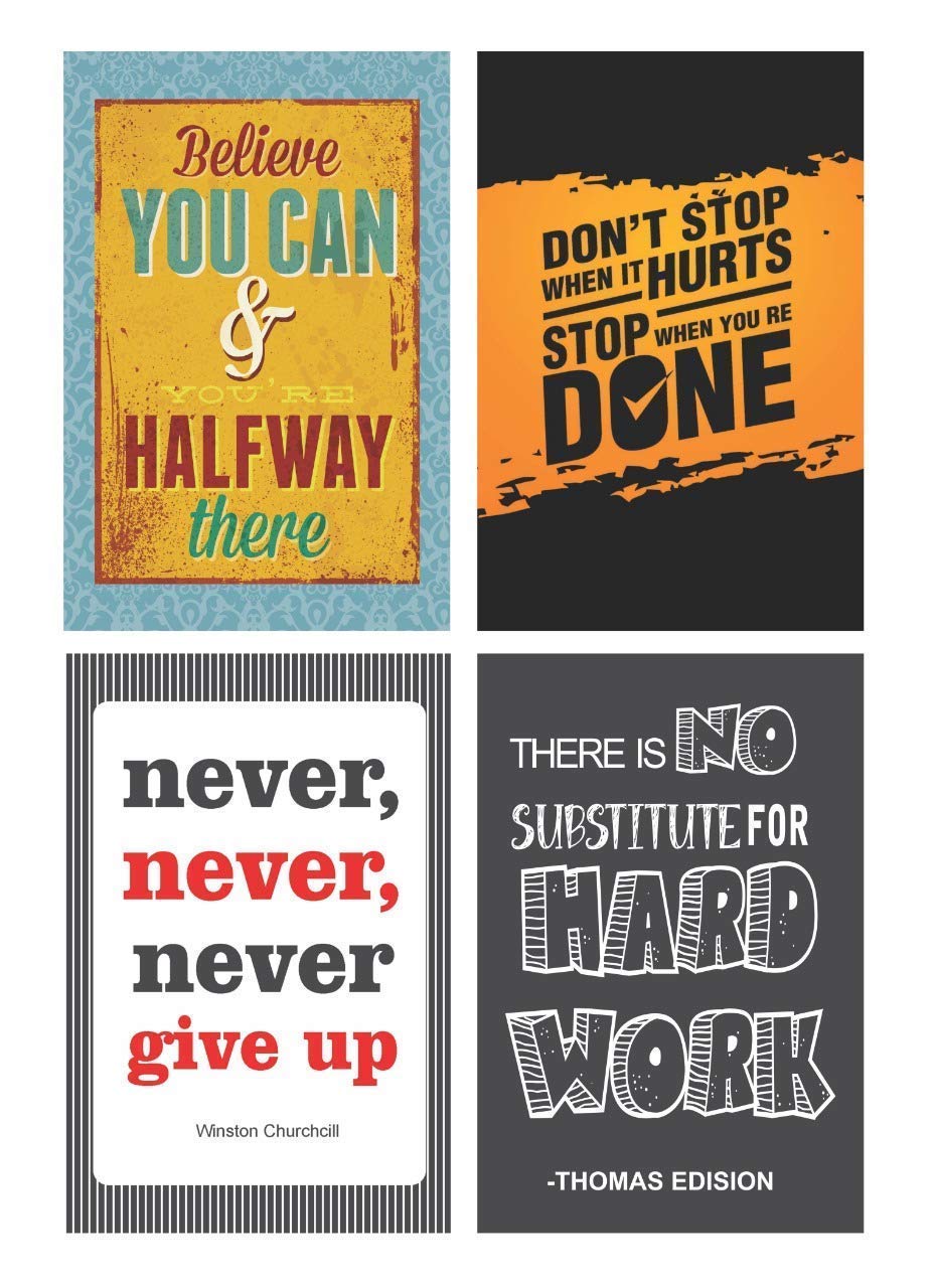 Paper Plane Design Inspirational Wall Abstract Poster (45 cm x 30 cm x 0.2 cm) (Pack of 10), Multicolour - Image 4