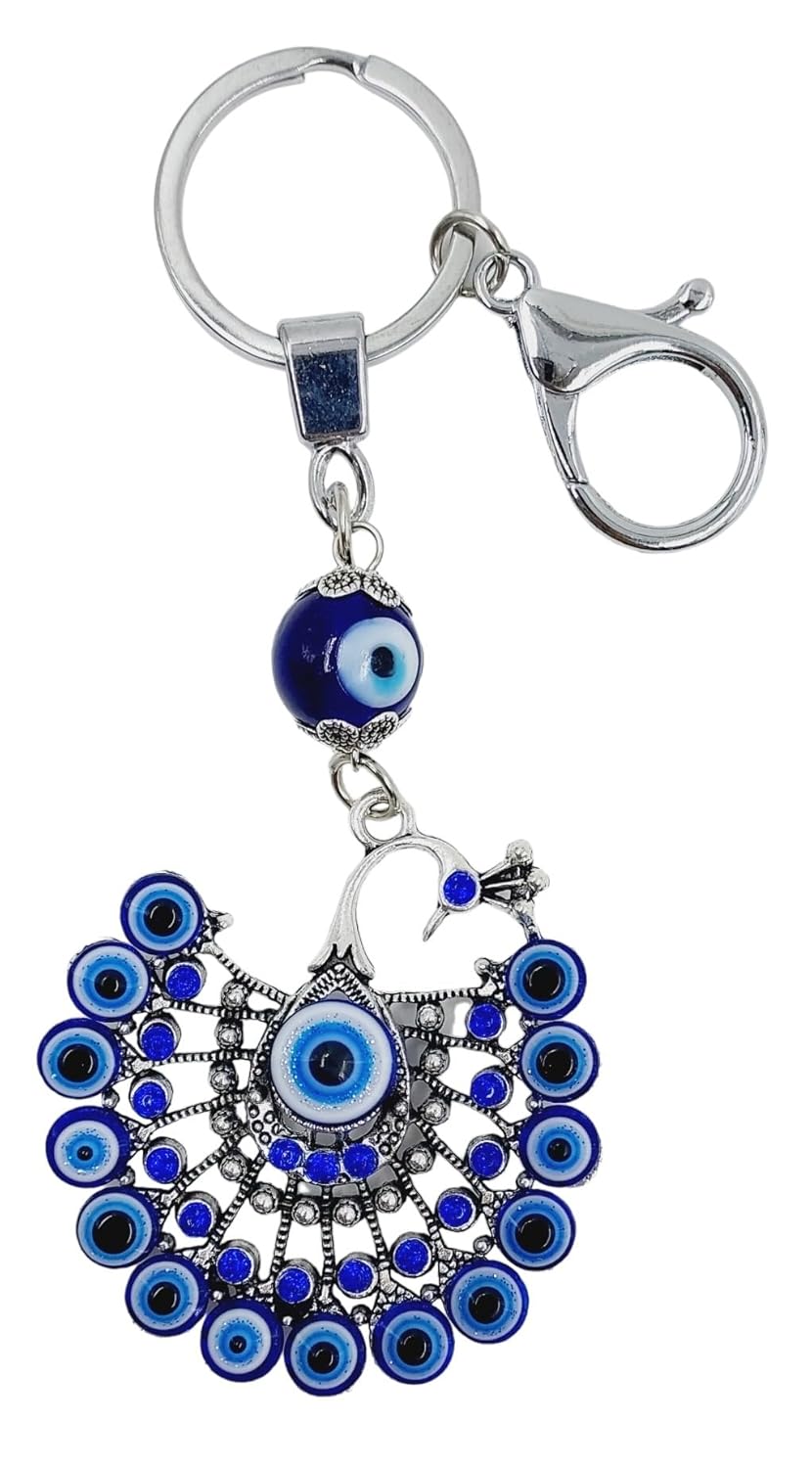 Snabs Peacock Keychain for Girls Women Purse, Wallet, College Bags, Handbags, Side Bags, Scooter/Bike Keys, Keychain with Metal Key Ring Anti-Rust - Image 6