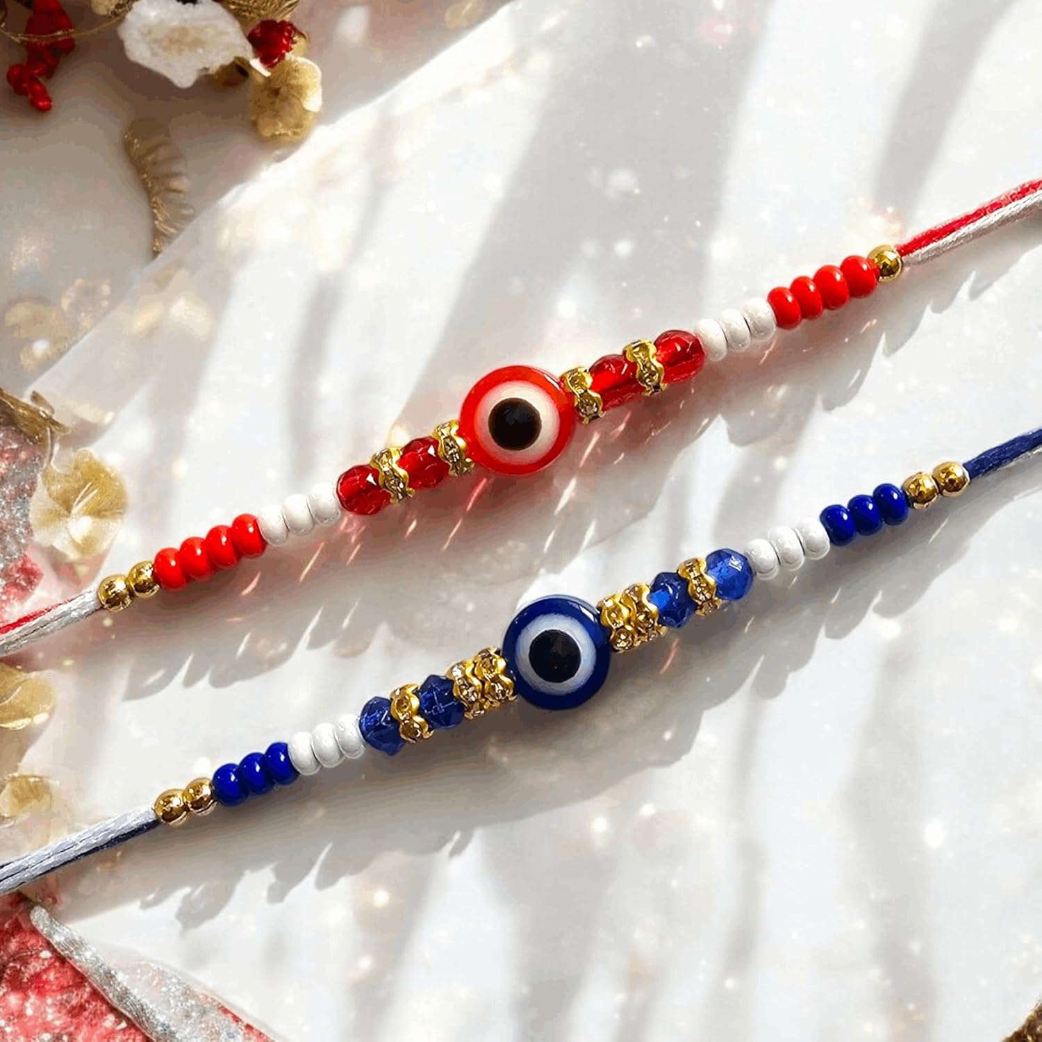 Multicolor Combo Rakhi Set for Brother, Designer Rakhis with Roli Chawal Pack and Best Bro- Rakhi for Brother, Bhaiya, Bhai | Traditional Festival Bracelet- - Image 3