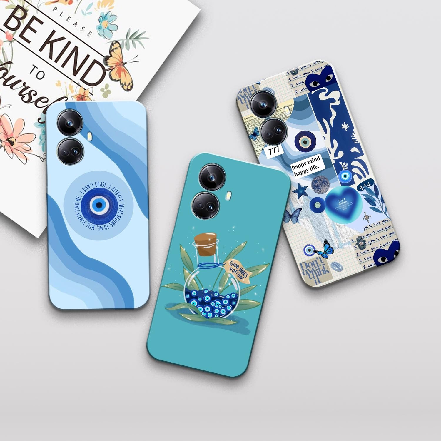 COLORflow Back Cover case Compatible with Realme 10 Pro Plus | Evil Eye Charm Customized Customized Back Cover Compatible with Realme 10 Pro Plus - Image 5