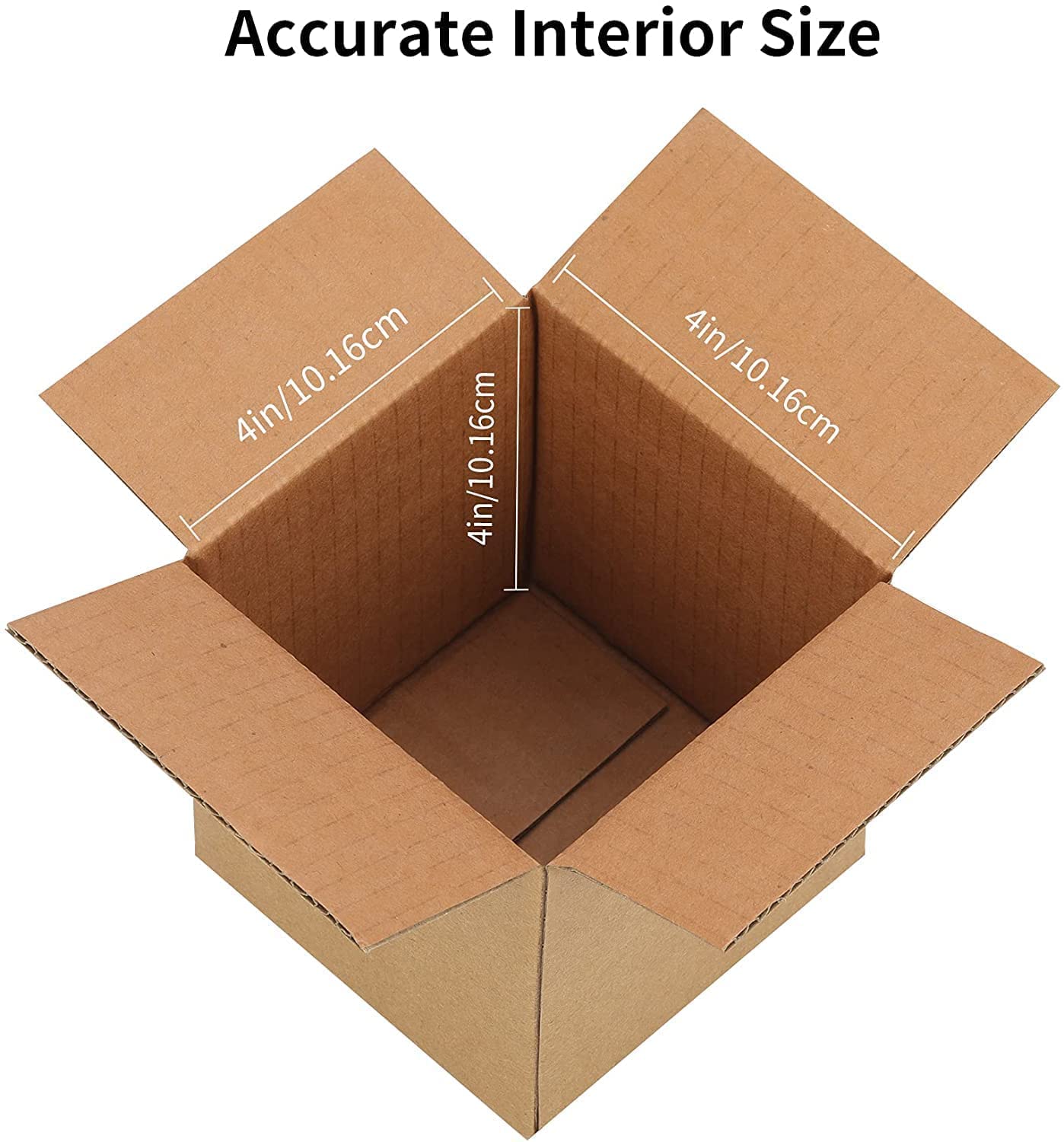 SecureShip 4 x 4 x 4 Corrugated Cardboard 3 Ply Box For Packing, Moving, Shipping, Gifting, Multi Propose Use (Pack of 10) - Image 5