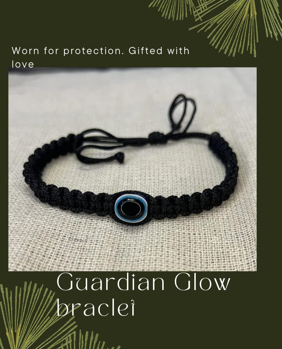 Bonded Glow | Friendship day Gift Set | The Divine Aroma Co. | 2-Layer Scented Candle with Evil Eye Bracelet, Wooden Wristband, Magnet & Greeting Cards | Emotional Handmade Gift Box (Nature’s Whisper) - Image 5