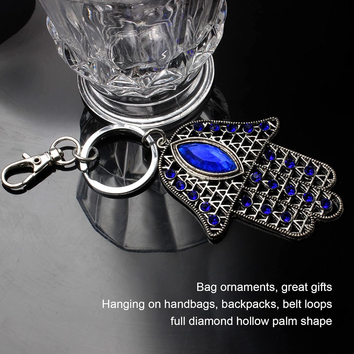 Evil Eye Keychain, Evil Eye Amulet Keychain Bag Charm Portable Exquisite for Belt Loop for Backpack for Handbag - Image 5