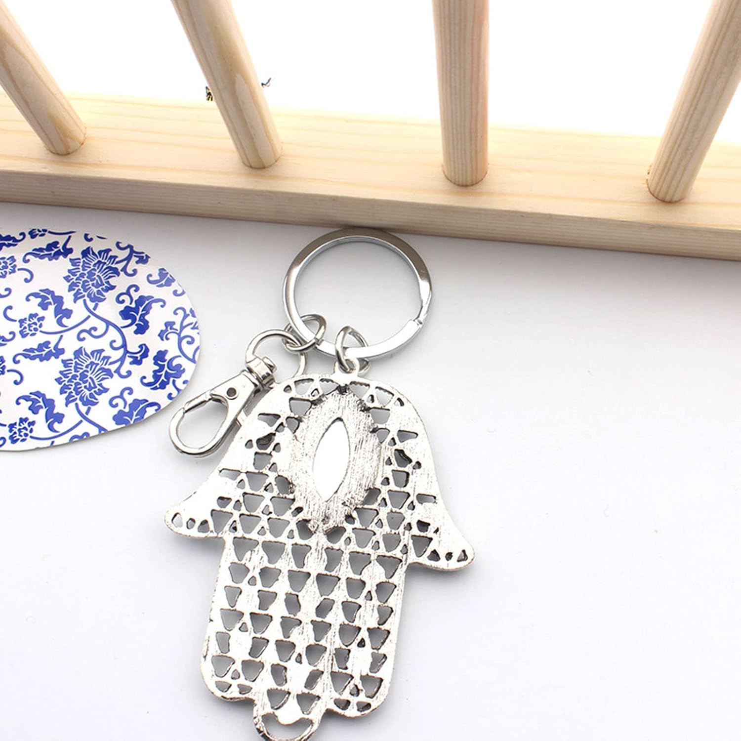 Evil Eye Keychain, Evil Eye Amulet Keychain Bag Charm Portable Exquisite for Belt Loop for Backpack for Handbag - Image 6