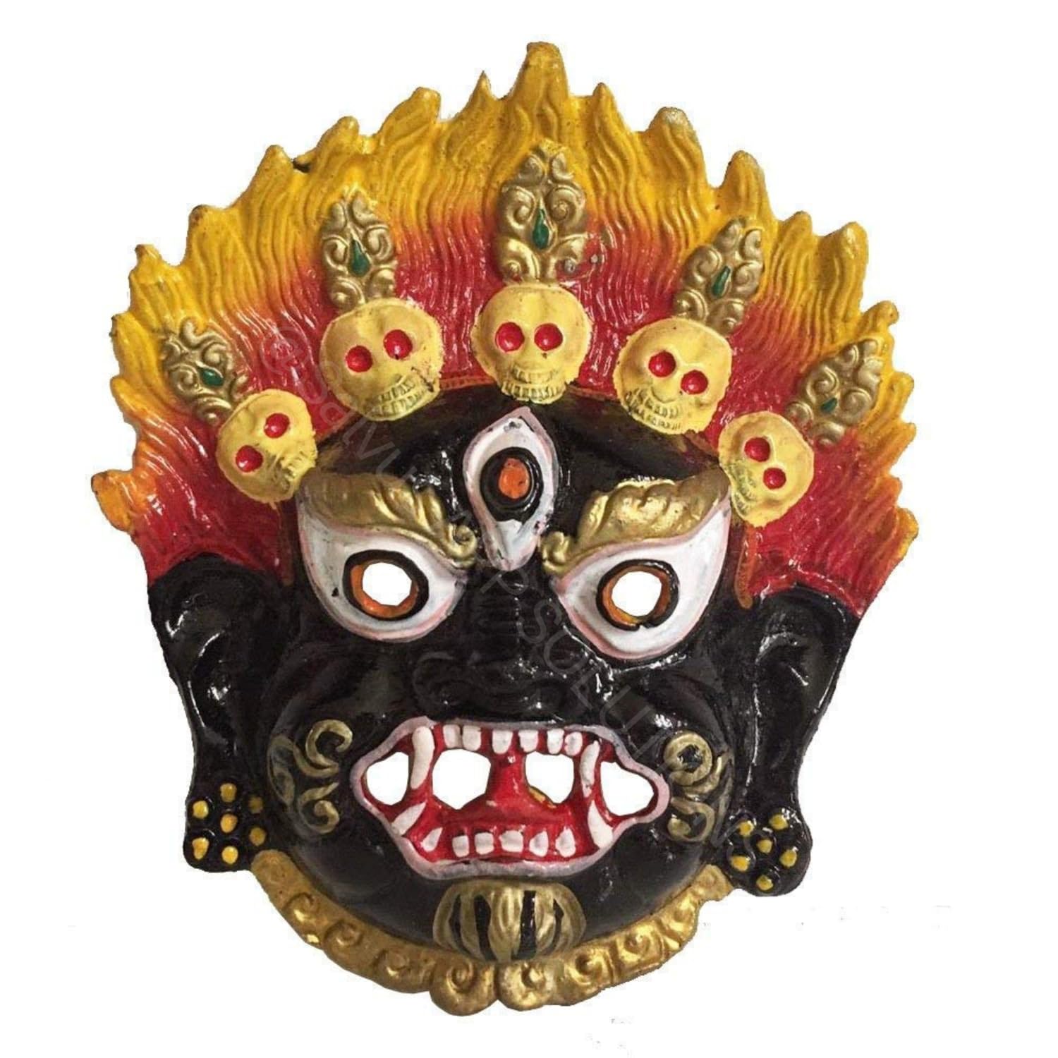 Salvus APP SOLUTIONS Black Metal Wall Hanging Nazar Battu, Evil Eye Protector Nazar Suraksha Kawach for House, Children, Home, Office Decorative Showpiece - 16 cm (Metal, Black) - Image 10