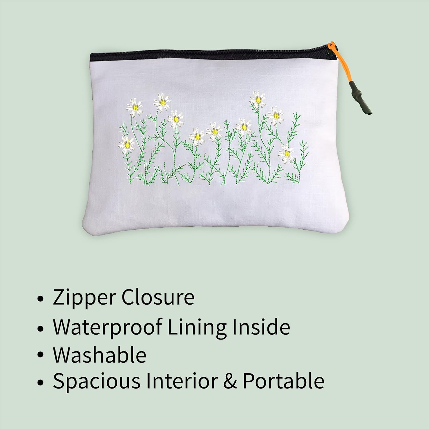 ISEE 360 Embroidery Pouches for Women Eco Friendly| Gifting|Flower Printed Purse|College Students|Girls - Image 7