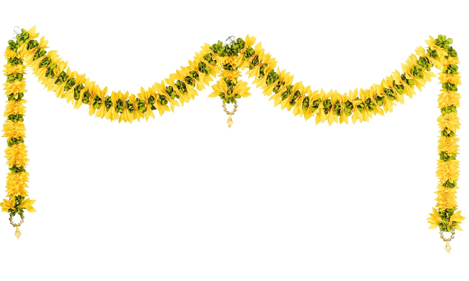 Daedal Crafters- Champa Door Set(Golden Yellow) DC129 Doorway Flower toran - Image 5