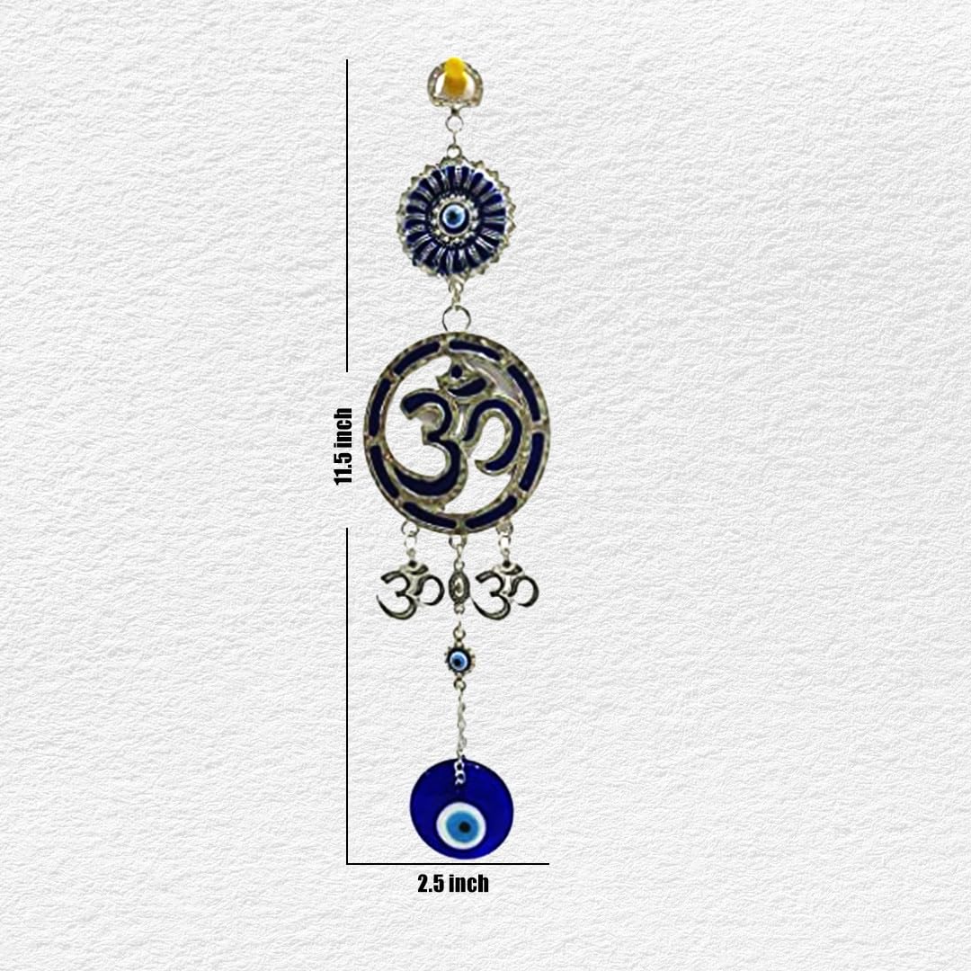 Shoppersduniya Om Evil Eye Hanging Nazar Battu for Car Mirror Hanging Protection and Prosperity|Good Luck Charm and Prosperity at Office and Home Decor Wall Hanging (11.5 inch.) - Image 4