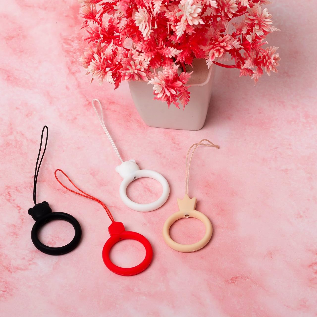 KICKZU cell phone lucky charm Keychain Silicone Finger Ring Lanyard for Mobile Phones Hanging thread Strap Anti-Slip ideal for Cameras keys pen drive electronics accessories - Image 4