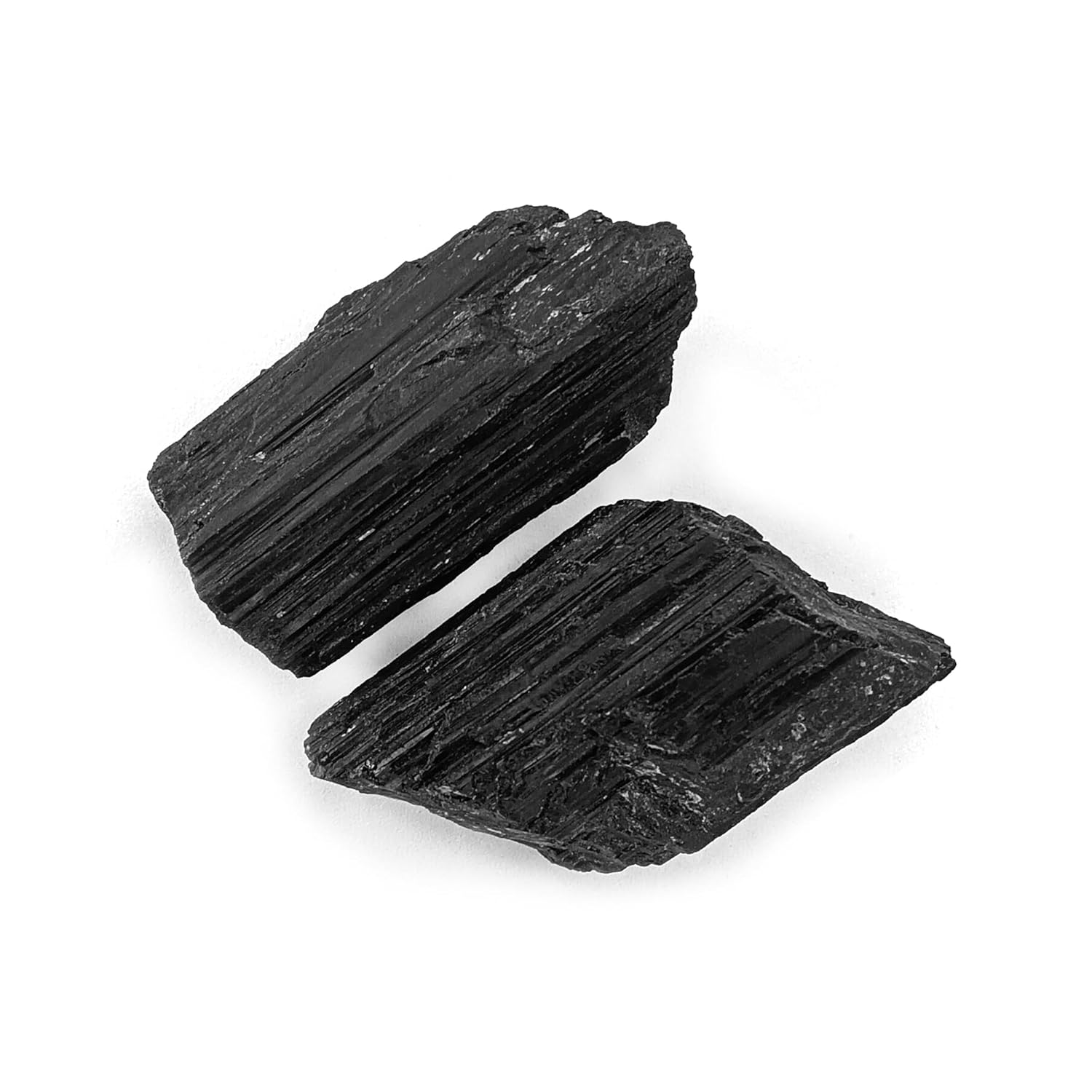 Original Black Tourmaline Stone Natural Crystal Rough Stone for Protection from Negative Energy, Nazar, Manifestation, Meditation, Vastu Correction and Reiki Healing – 2 Piece - Image 2