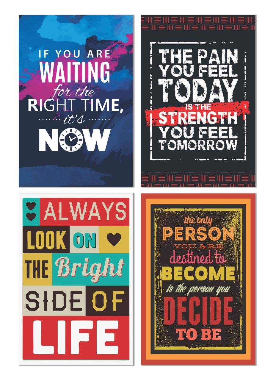 Paper Plane Design Inspirational Wall Abstract Poster (45 cm x 30 cm x 0.2 cm) (Pack of 10), Multicolour - Image 3