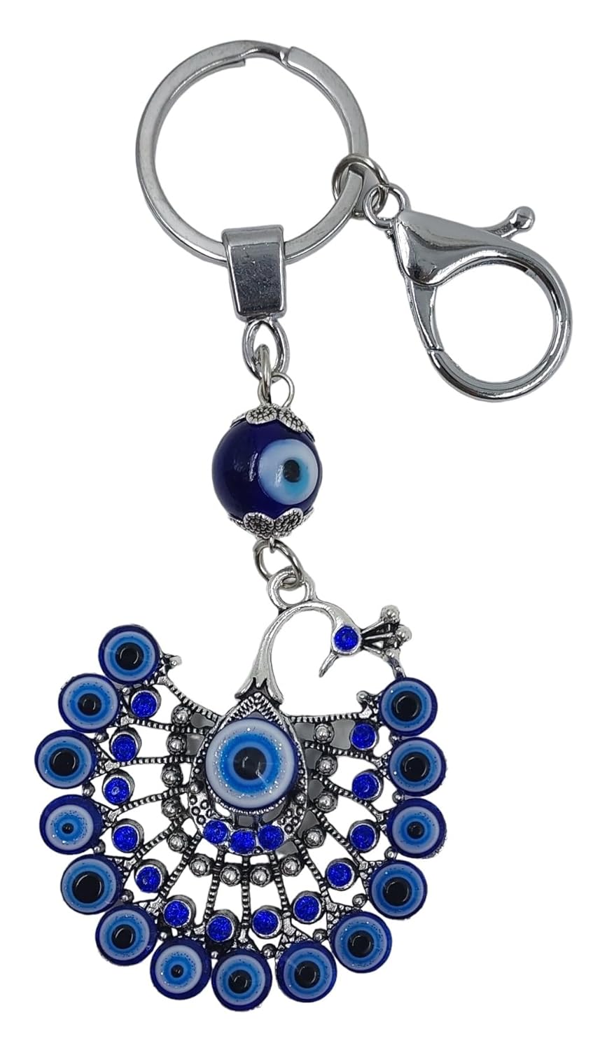 Snabs Peacock Keychain for Girls Women Purse, Wallet, College Bags, Handbags, Side Bags, Scooter/Bike Keys, Keychain with Metal Key Ring Anti-Rust - Image 5