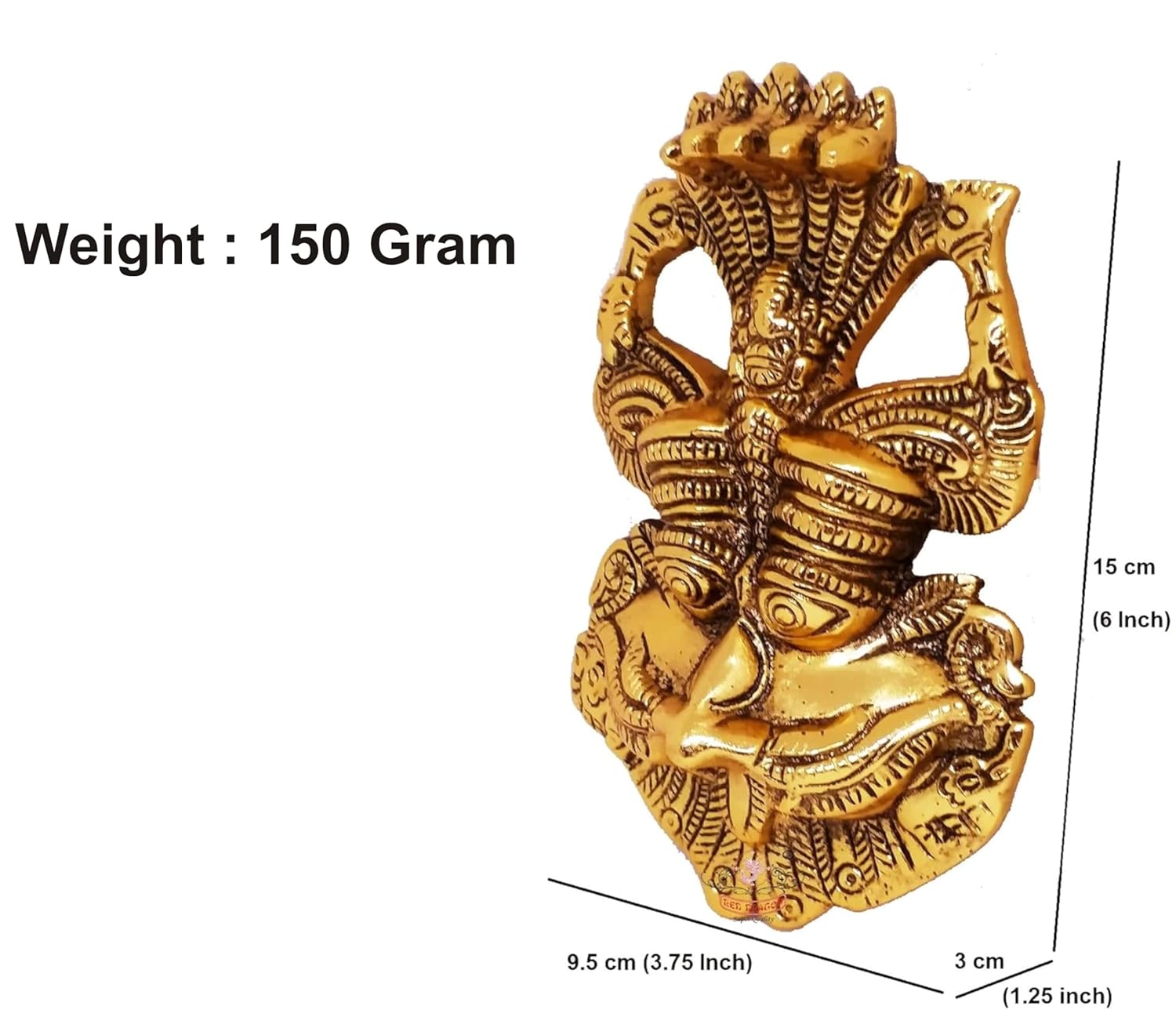 kirtimukha Face In Metal Wall Hanging For Home Decor In Gold Finish, Nazar Battu For Door Entrance - Image 4