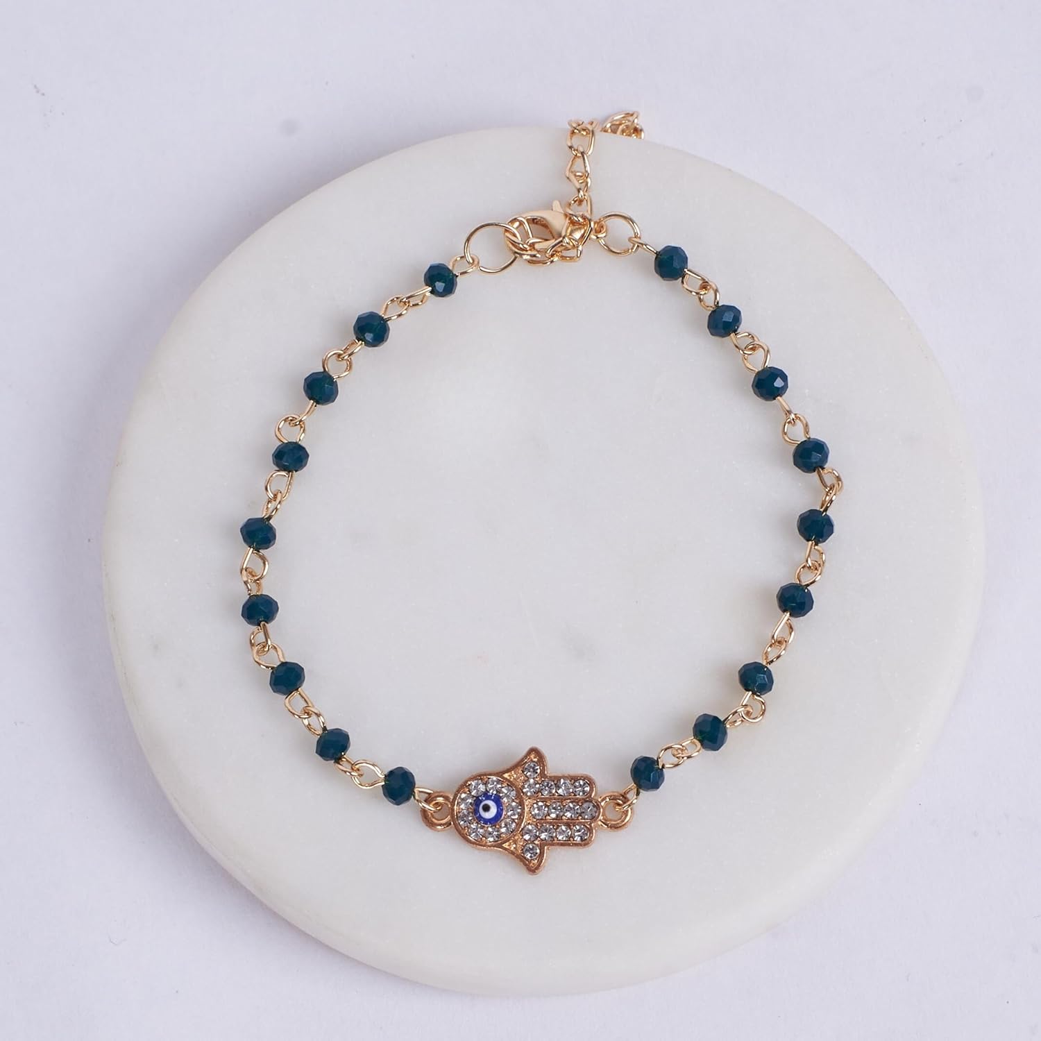 SALTY Set of 1 Evil Eye Rakhi Gift for Brother | Rakhi Gift Pack for Bhaiya, Bhabhi, and Sister| Bracelet for Men, Women | Fancy Jewellery Combo Gifts | Hand Band | Ideal for Gifting Hamper - Image 6