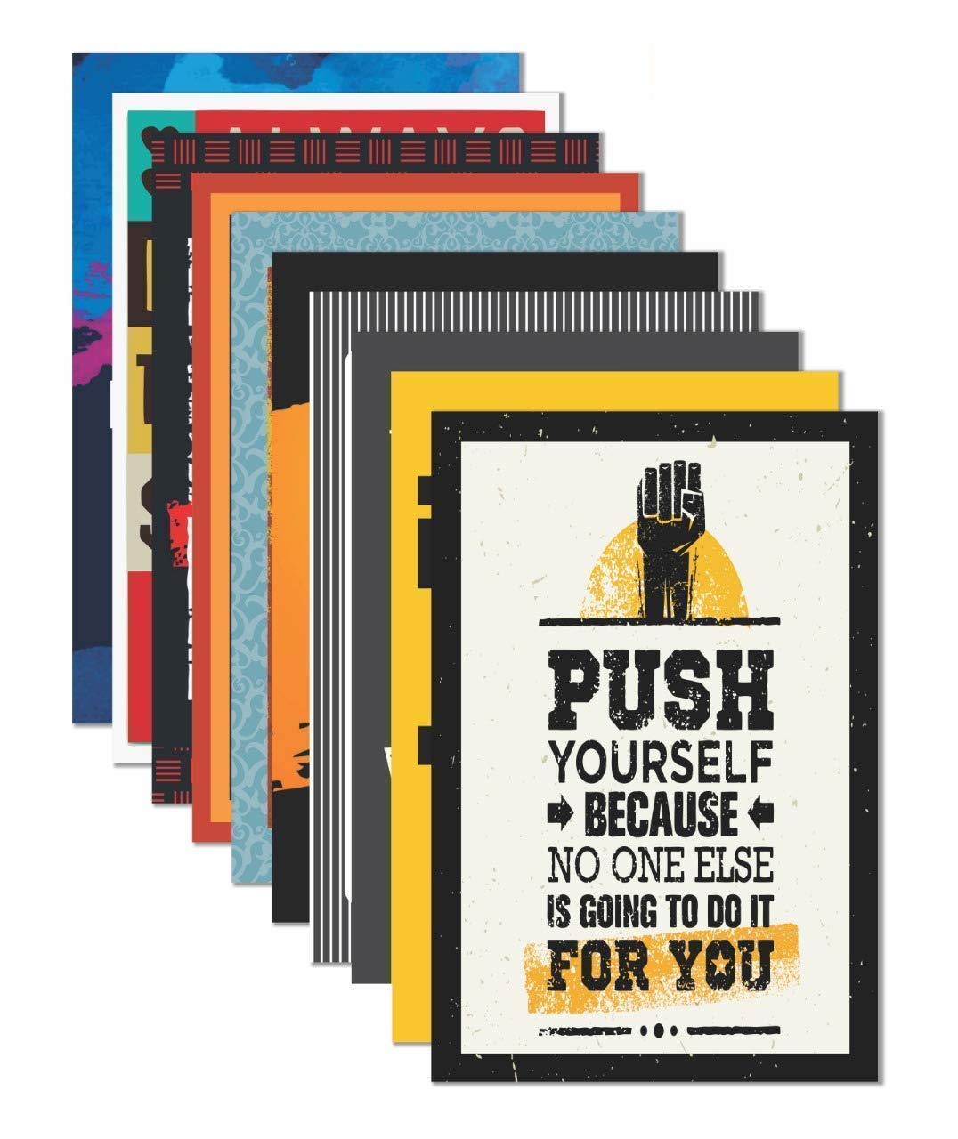 Paper Plane Design Inspirational Wall Abstract Poster (45 cm x 30 cm x 0.2 cm) (Pack of 10), Multicolour - Image 2