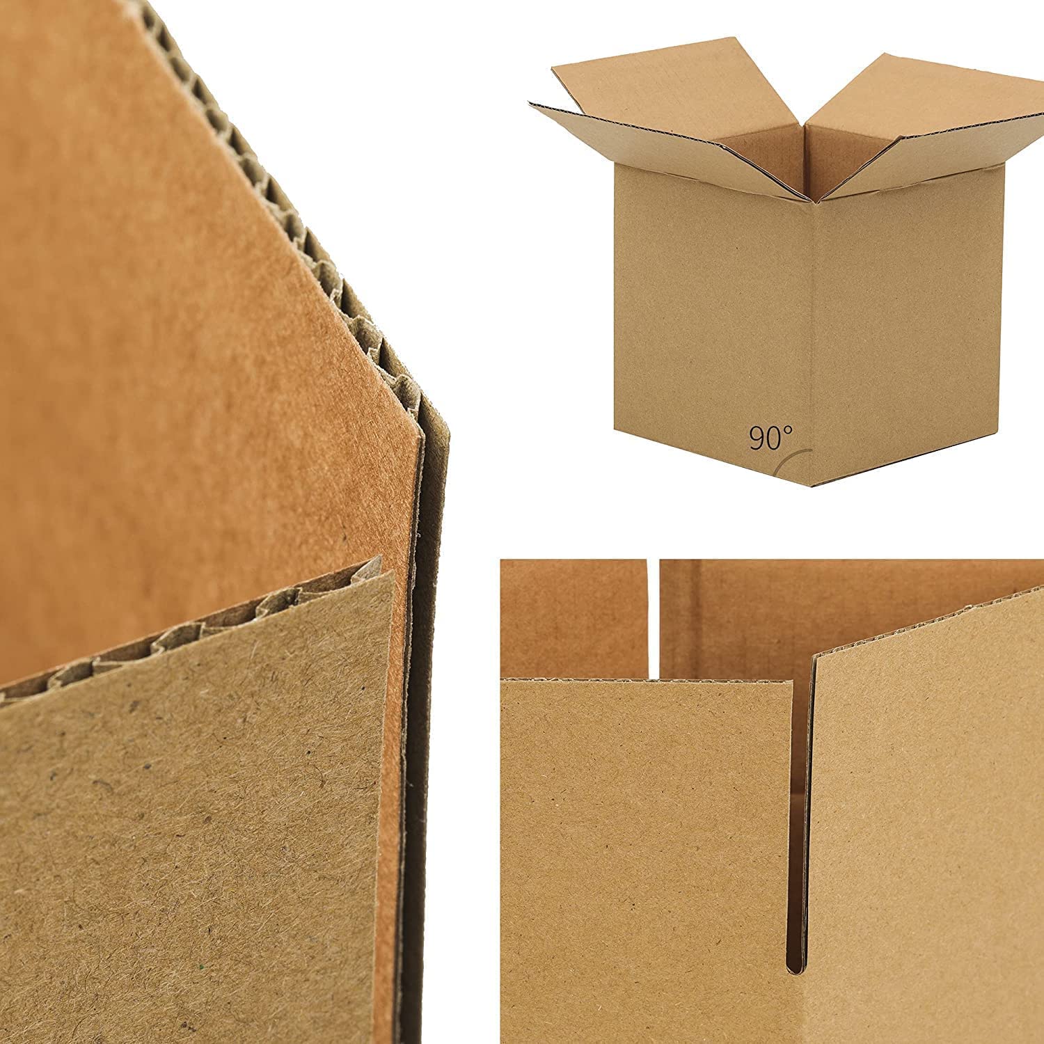 SecureShip 4 x 4 x 4 Corrugated Cardboard 3 Ply Box For Packing, Moving, Shipping, Gifting, Multi Propose Use (Pack of 10) - Image 6