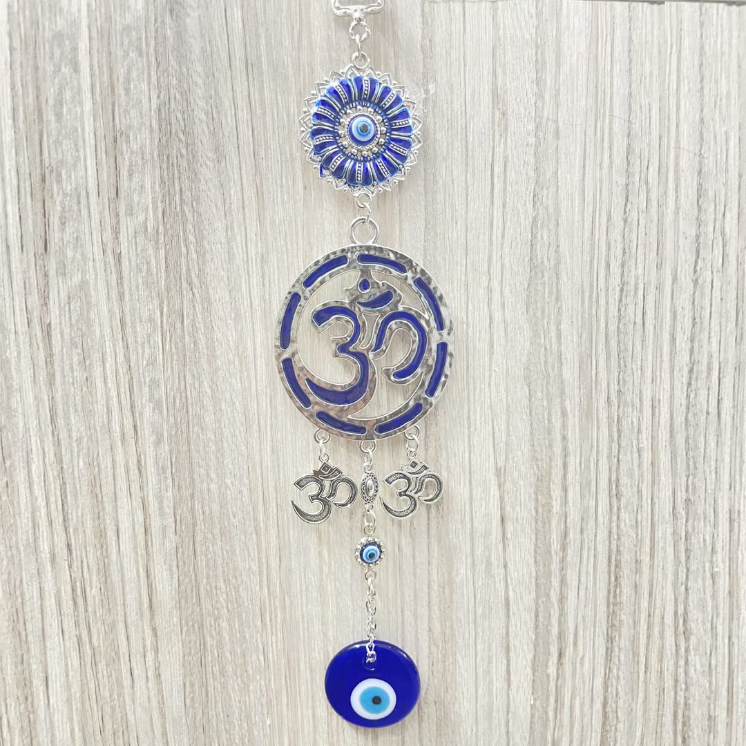 Shoppersduniya Om Evil Eye Hanging Nazar Battu for Car Mirror Hanging Protection and Prosperity|Good Luck Charm and Prosperity at Office and Home Decor Wall Hanging (11.5 inch.) - Image 3