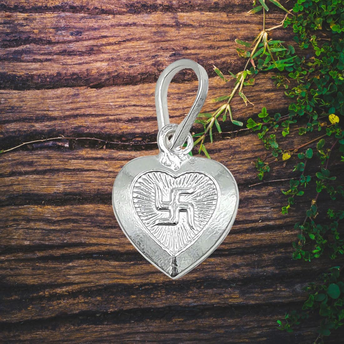 Sahiba Gems Pure Sterling Silver Swastik Nazar Pendant with Black Cotton Thread Protection for New Born Babies kids | Baby Shower Gifting Purpose - Image 5