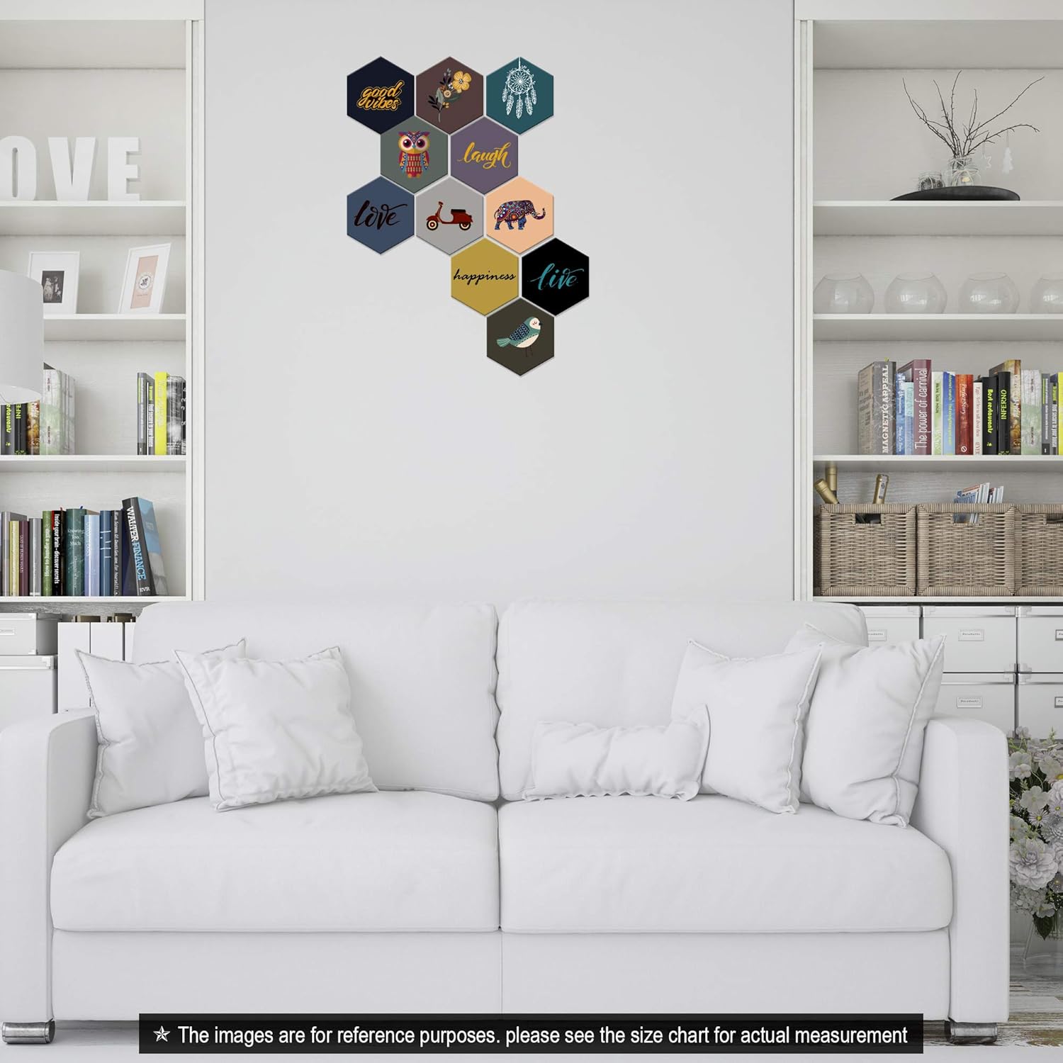 RAG28 Motivational Wooden Wall Decor (SPW3, Multicolour, Large) - Set of 11 - Image 8