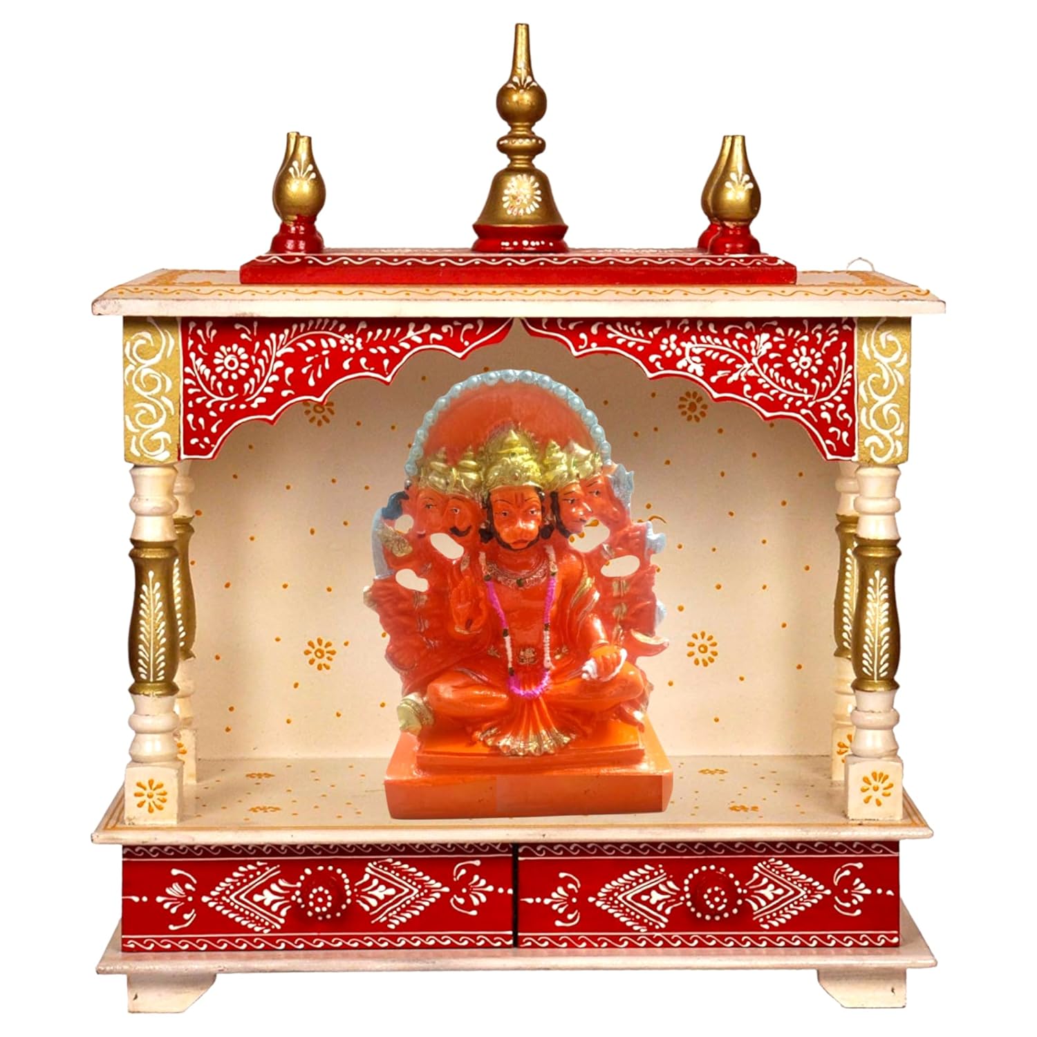 Best Looking Good Hanuman Ji Murti Panchmukhi Hanuman for Door Entrance Temple Home & Office Decor Living Room Decoration Gift for New House Warming ceramony bajarangbali Balaji Idol Evil Eye - Image 5