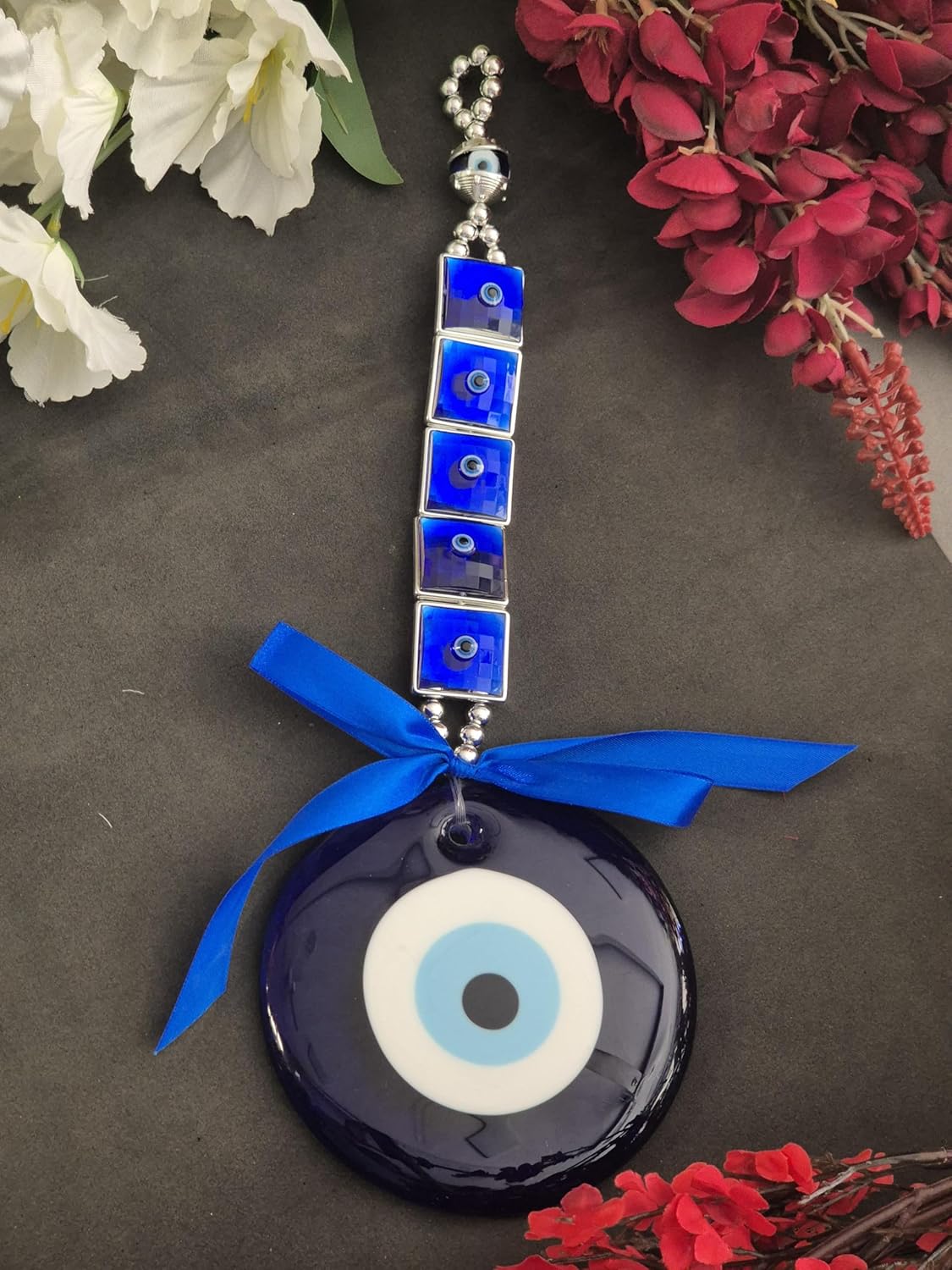 DT DECTONE Evil Eye Hanging for Home & Office | Turkish Evil Eye for Good Luck & Prosperity,Main Door Entrance Nazar battu Hanging, Good Luck Charm and Prosperity 12.7 cm - Image 7