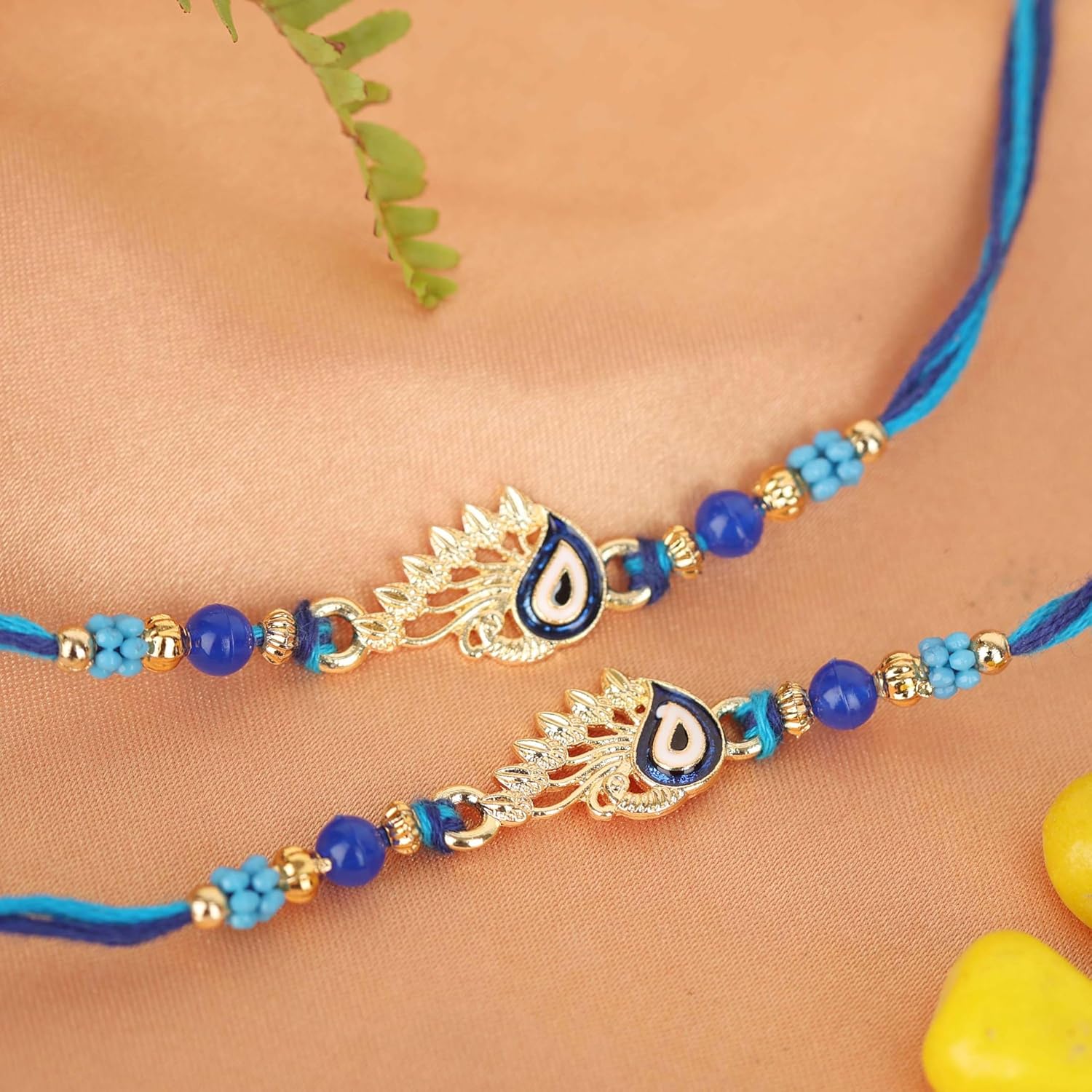 Riddhika Ventures Evil Eye Rakhi Protect From Negative Energy and ill intentions (Set of 2) with Roli Chawal, Greeting Card and and One Motivational Keychain (K18K19K) - Image 7