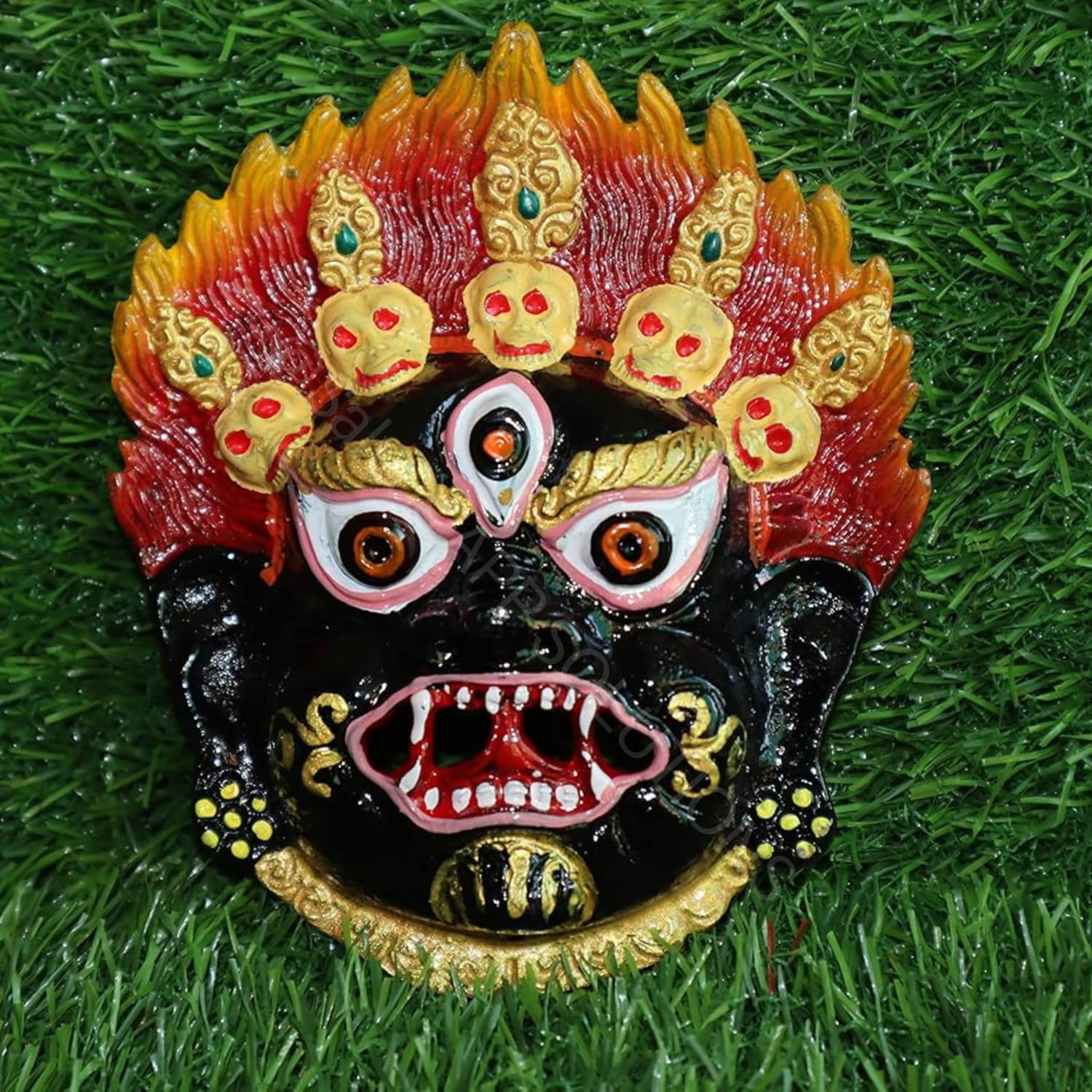 Salvus APP SOLUTIONS Black Metal Wall Hanging Nazar Battu, Evil Eye Protector Nazar Suraksha Kawach for House, Children, Home, Office Decorative Showpiece - 16 cm (Metal, Black) - Image 5