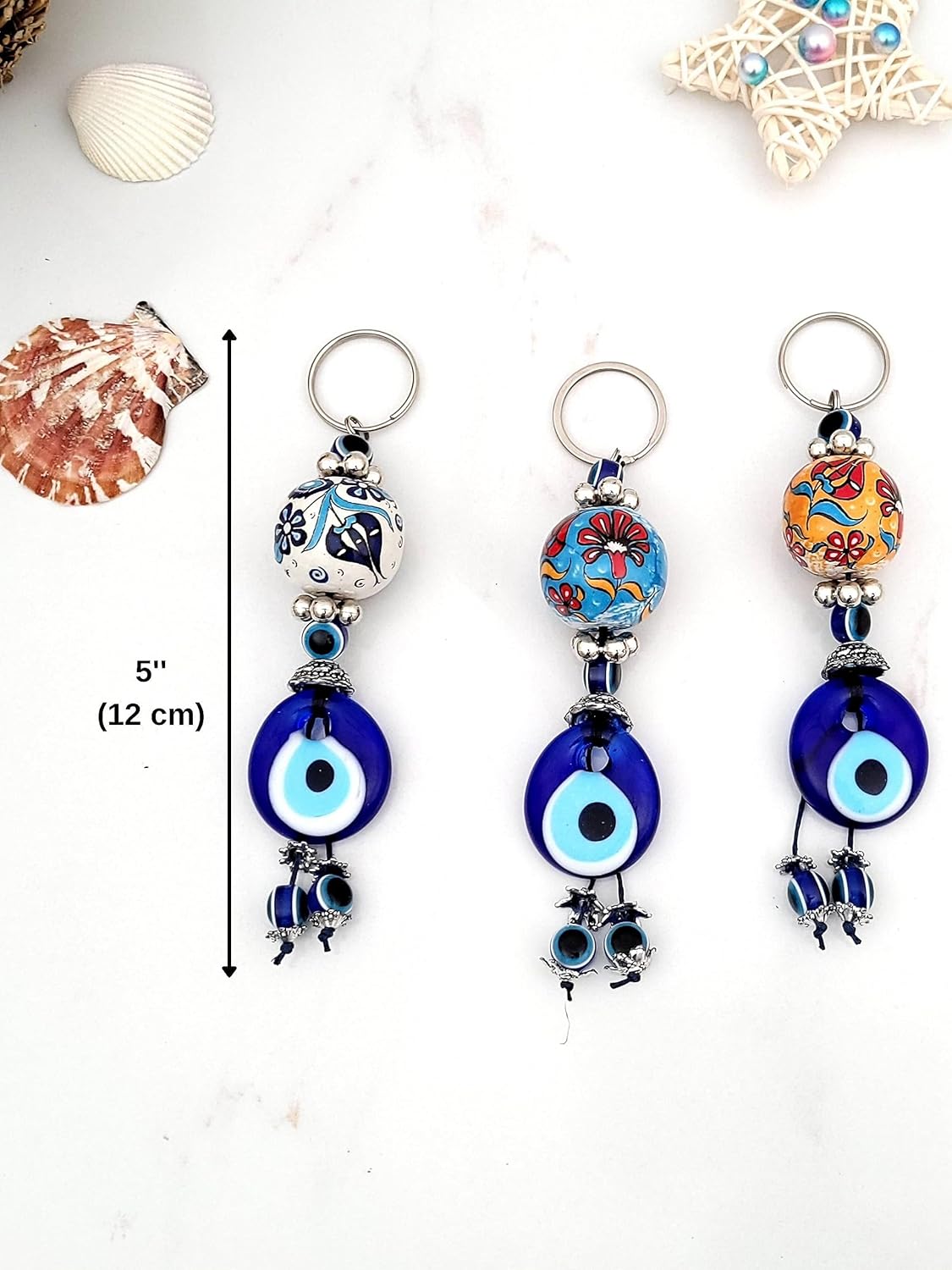 Erbulus Turkish Evil Eye Keychain Set Of 3 Turkish Gifts Unisex - Image 3