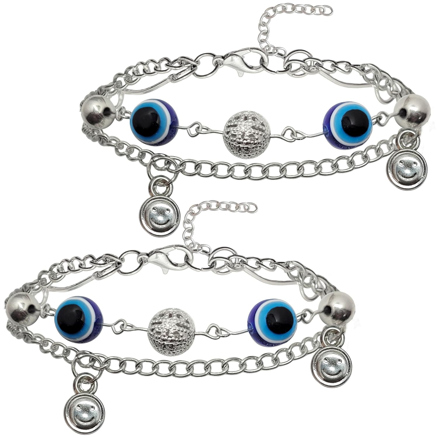 BOHENOOR Evil Eye Anklet Bracelet for Girls | Fancy Nazar Battu Anklet with Adjustable Length - Image 2
