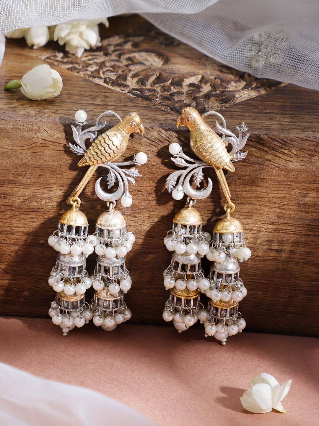 Rubans Handcrafted Motif Earrings for Women & Girls – Oxidised, Dangle & Festive Wear Jewelry Collection - Image 4