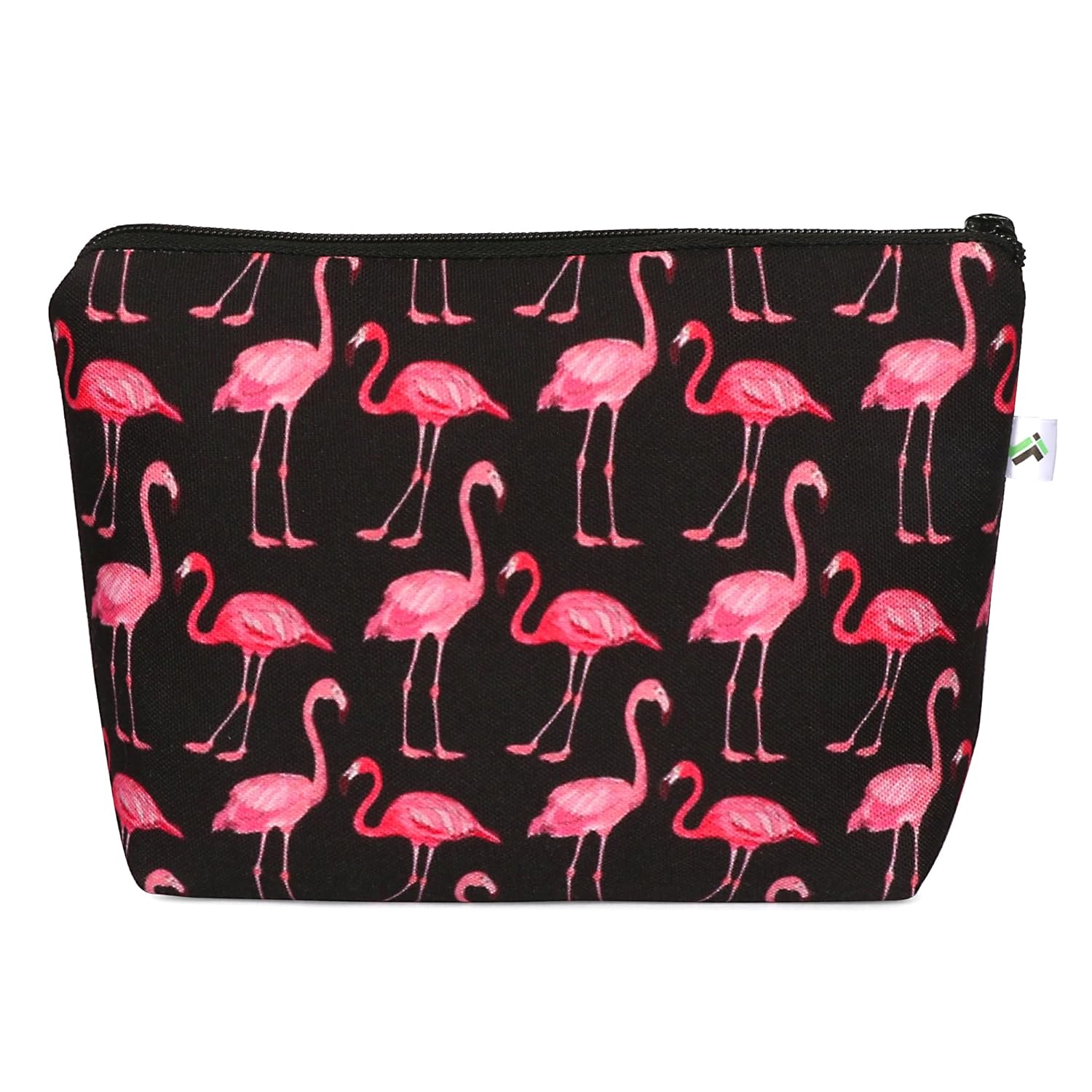 Jellify Black Flamingo Makeup Pouch for Girls Stylish & Compact Cosmetic Organizer for Travel & Daily Use - Image 2