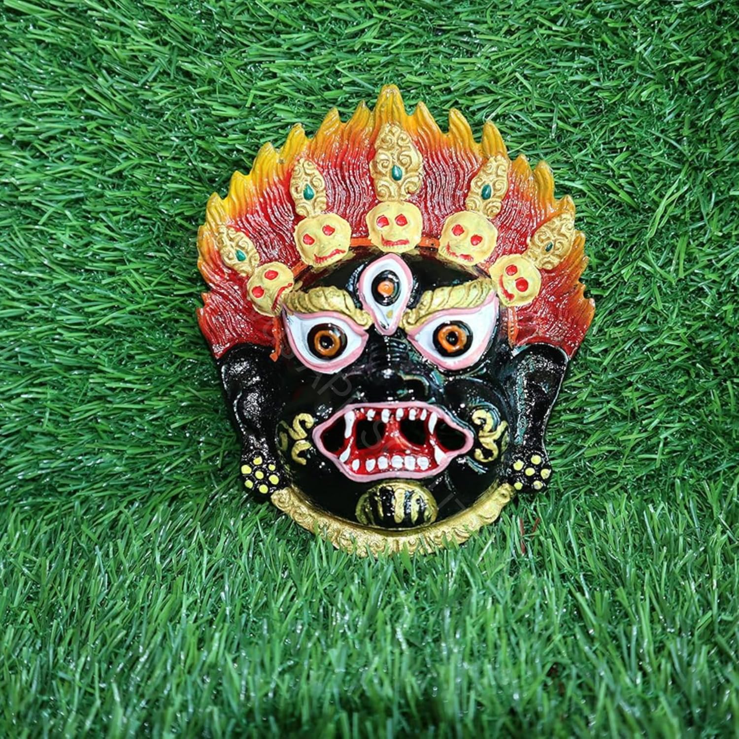Salvus APP SOLUTIONS Black Metal Wall Hanging Nazar Battu, Evil Eye Protector Nazar Suraksha Kawach for House, Children, Home, Office Decorative Showpiece - 16 cm (Metal, Black) - Image 8