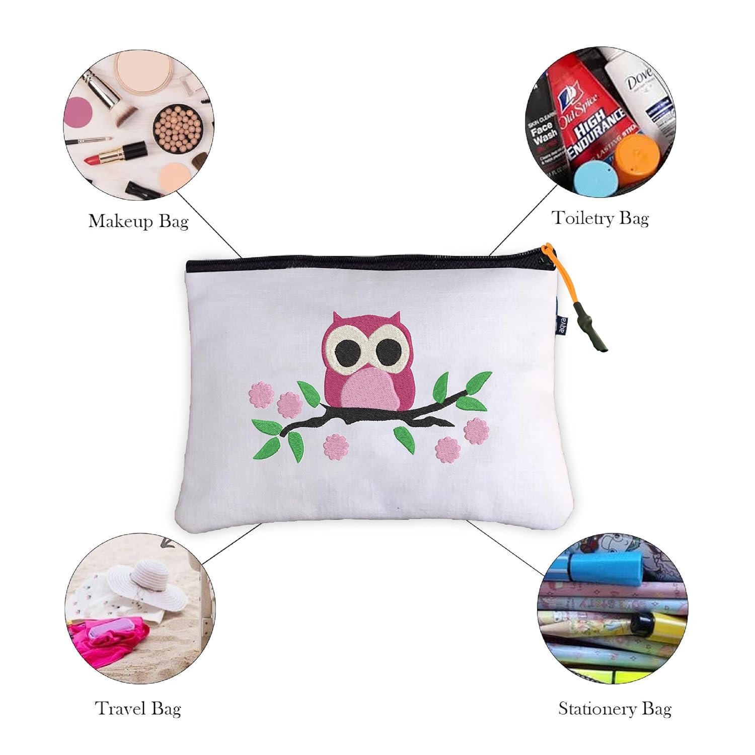 ISEE 360 Embroidery Pouches for Women Eco Friendly| Gifting|Owl Embroidered Purse|College Students|Girls - Image 6