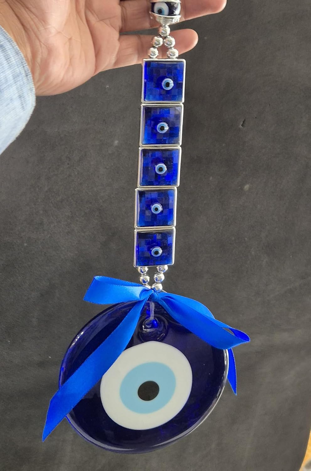 DT DECTONE Evil Eye Hanging for Home & Office | Turkish Evil Eye for Good Luck & Prosperity,Main Door Entrance Nazar battu Hanging, Good Luck Charm and Prosperity 12.7 cm - Image 5