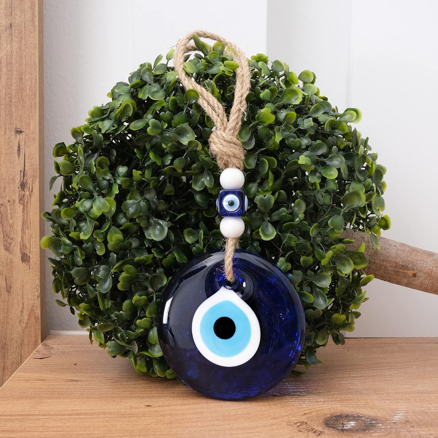 BCS Blue Evil Eye Decor Home Wall Hanging 3.5" Glass Handmade Turkish Nazar Amulet Good Luck and Protection Charm - Image 8