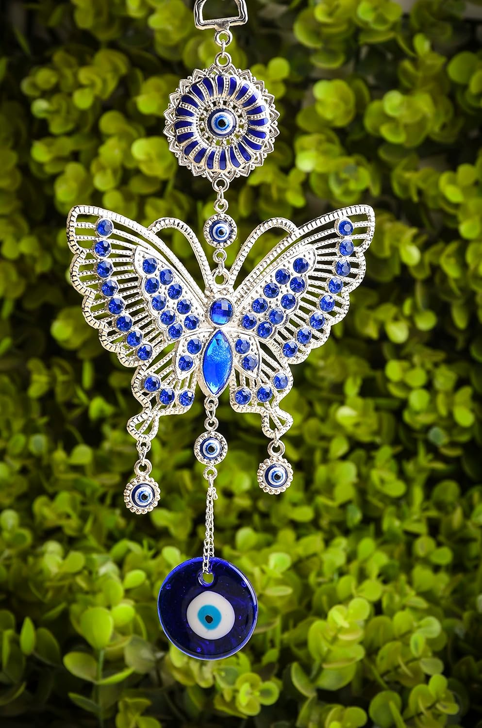 DT DECTONE Big Butterfly Evil Eye Hanging for Car, Home Entrance Door Decoration, Feng Shui Nazar Battu for Home Protection, Good Luck Charm and Prosperity at Office & Home - Image 3