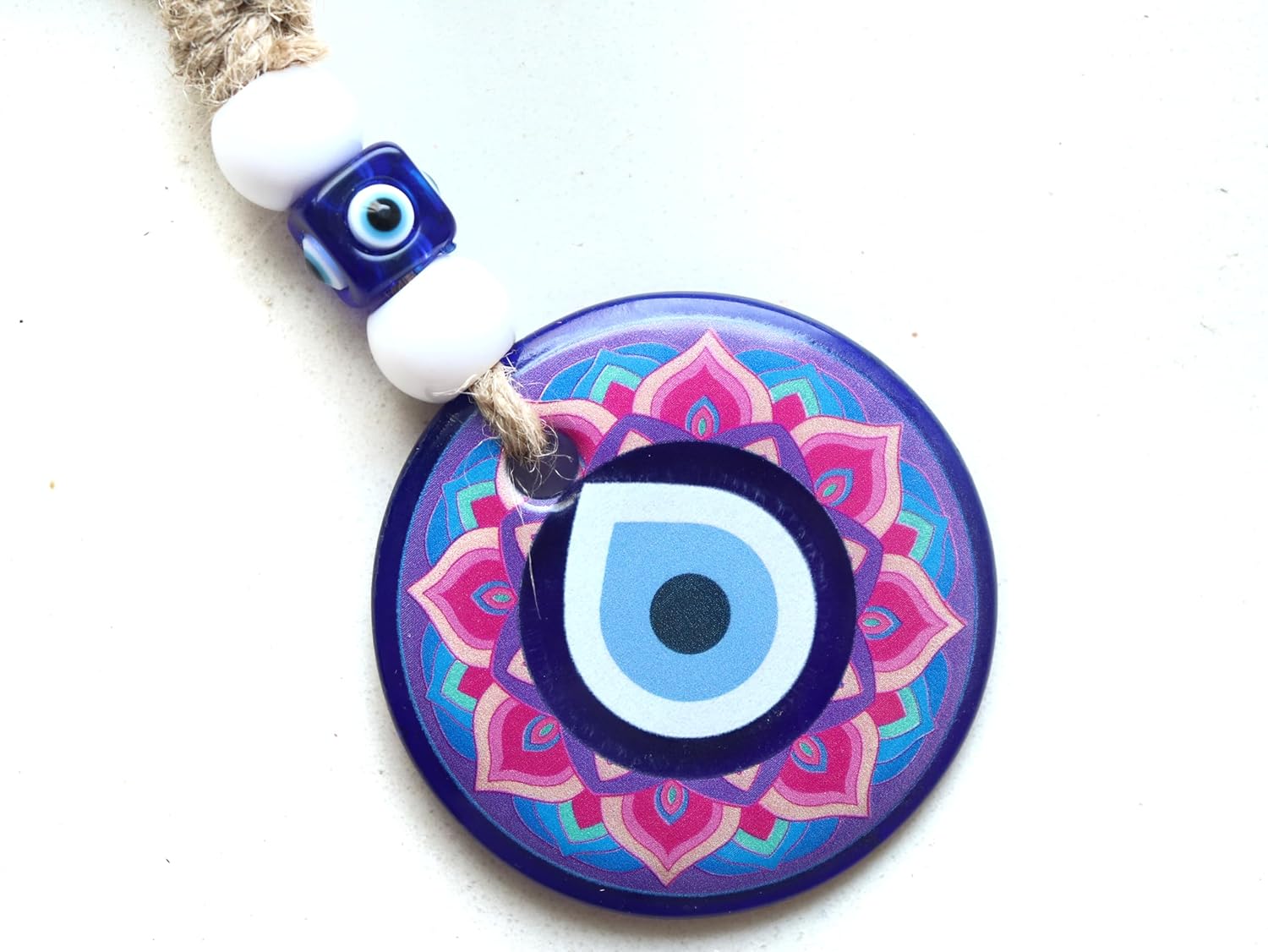 The Spiritual Living Evil Eye Hanging for Home | Evil Eye for Car | Feng Shui Items for Good Luck | Protection | Good Luck Charm | Health & Wealth | Car | Home & Office | 8 Inch | Nazar Battu - Image 2