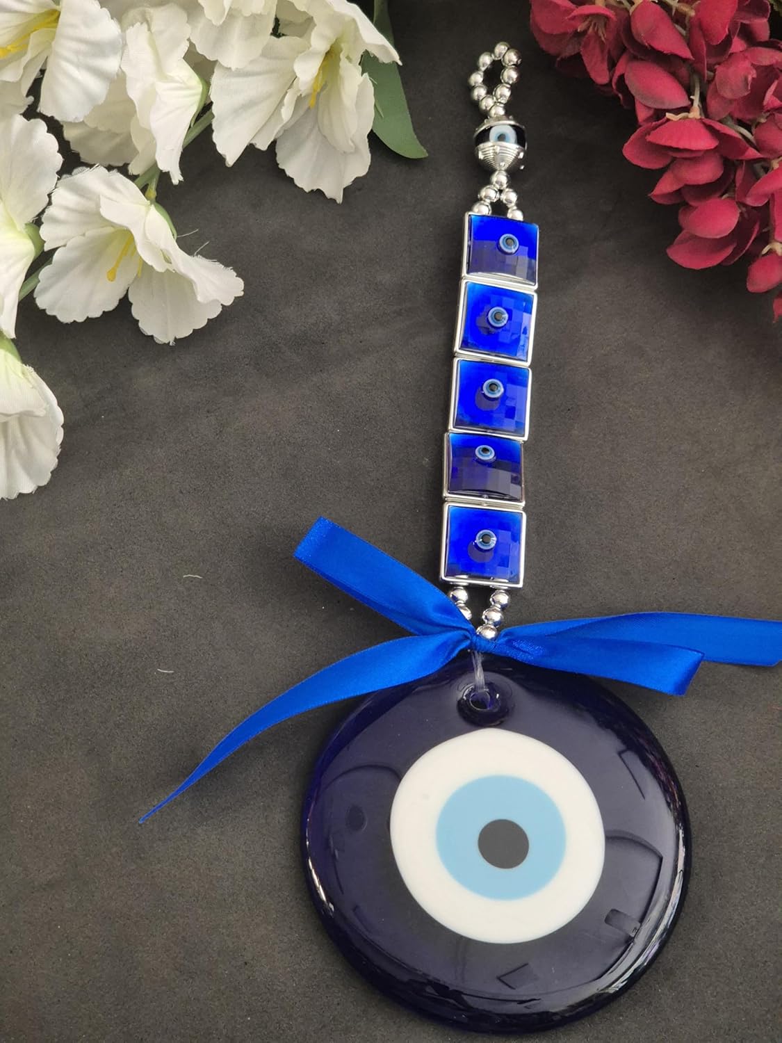 DT DECTONE Evil Eye Hanging for Home & Office | Turkish Evil Eye for Good Luck & Prosperity,Main Door Entrance Nazar battu Hanging, Good Luck Charm and Prosperity 12.7 cm - Image 10